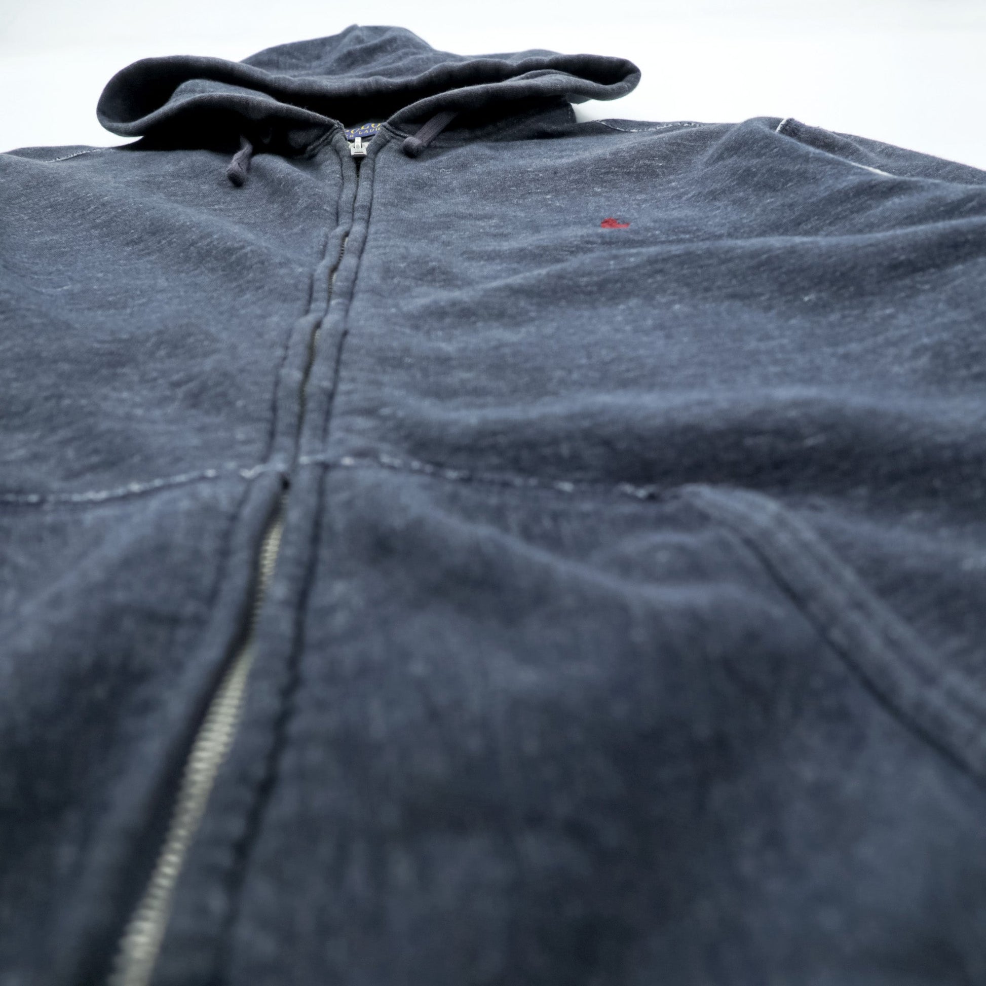 Polo Ralph Lauren ジップパーカー L グレー フロントポケット TALONジップ スモールポニー刺繍
