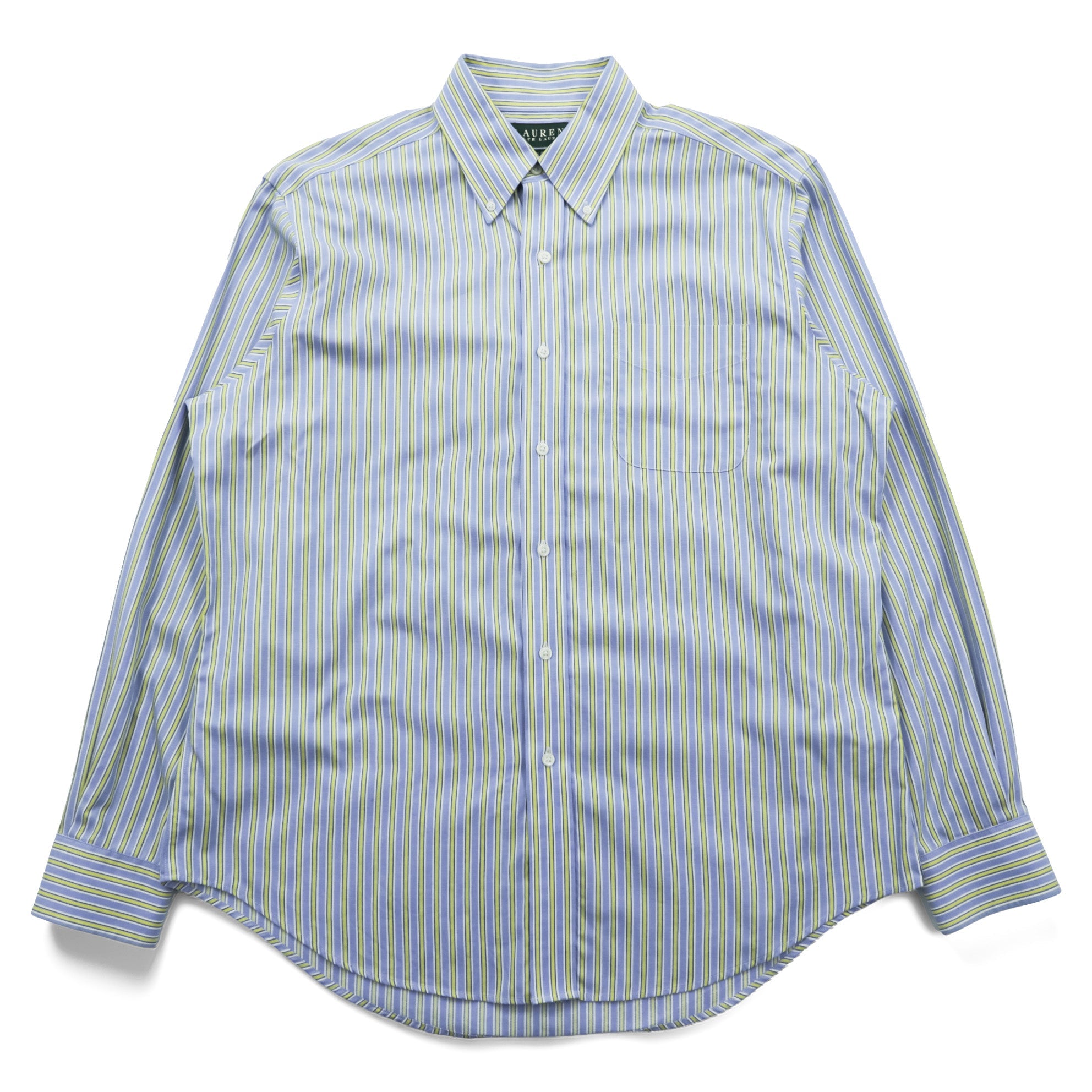LAUREN RALPH LAUREN 90年代 ボタンダウンシャツ L ストライプ マルチカラー NON IRON