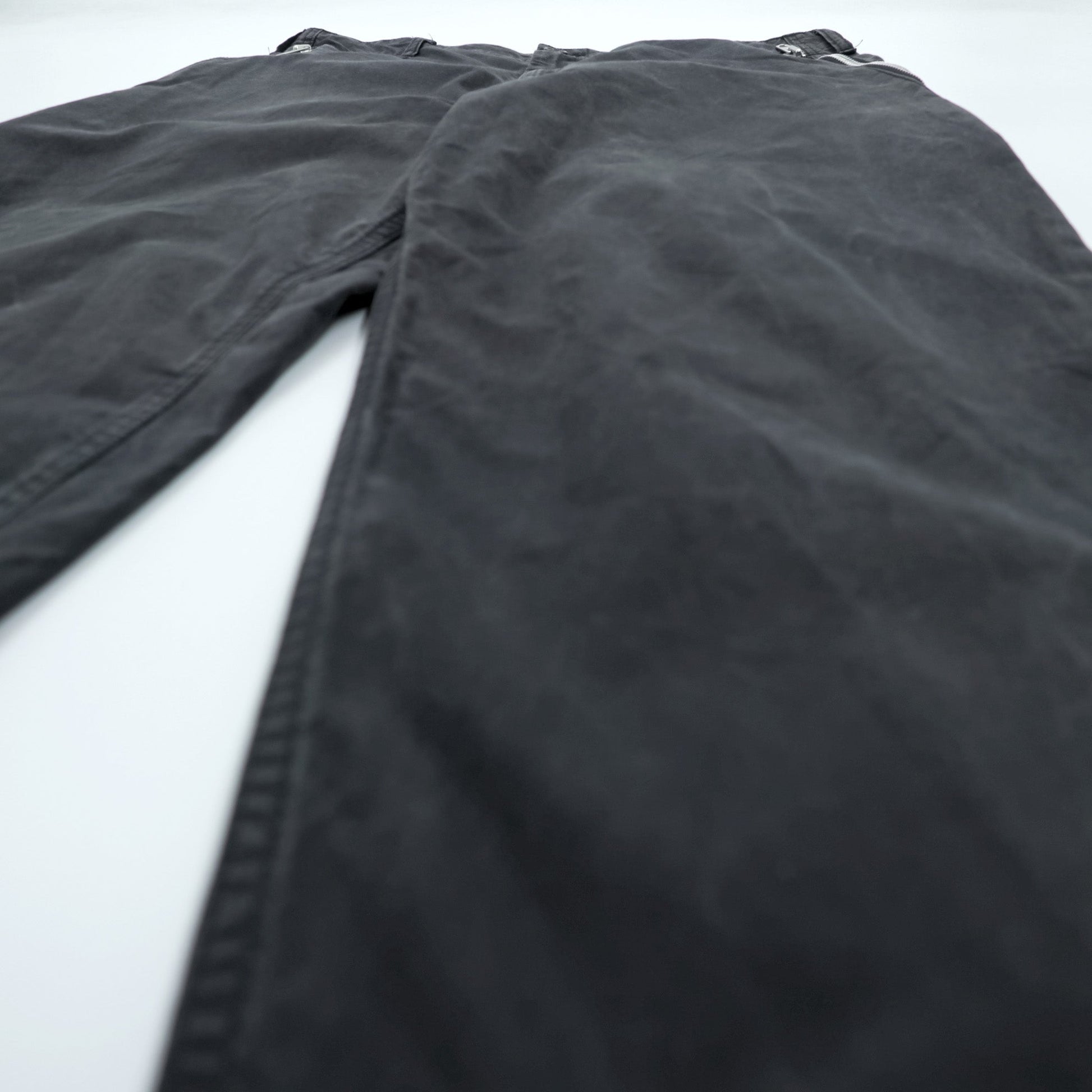 NEPENTHES 日本製 チノパンツ ワークパンツ M ブラック コットン ジップポケット