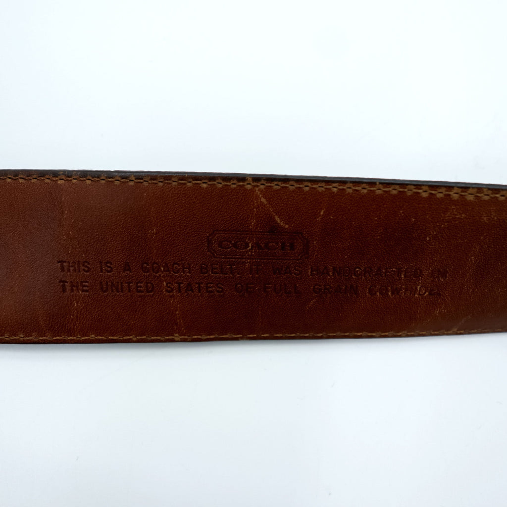 COACH オールドコーチ USA製 レザーベルト レディース  PETITE ブラウン 8503