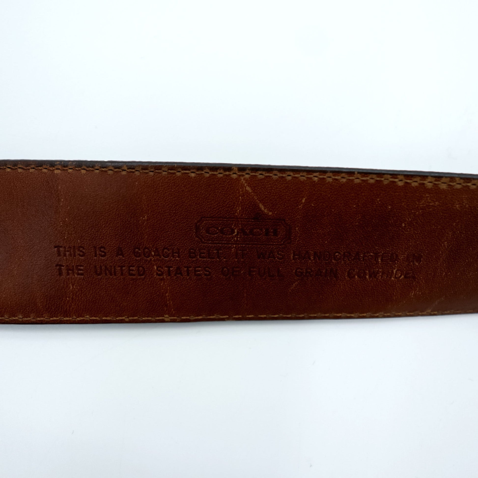 COACH オールドコーチ USA製 レザーベルト レディース  PETITE ブラウン 8503