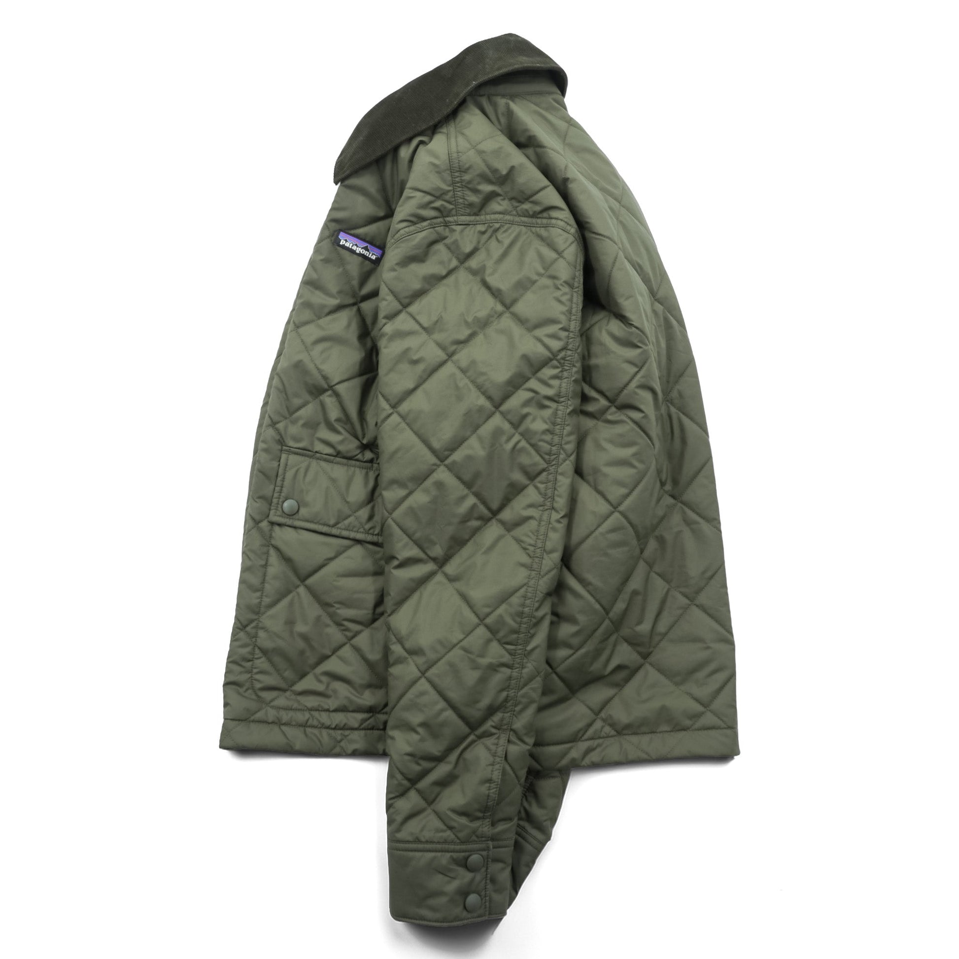 Patagonia ダイアモンド キルト ジャケット XS オリーブ 中綿 キルティング 襟コーデュロイ 20735