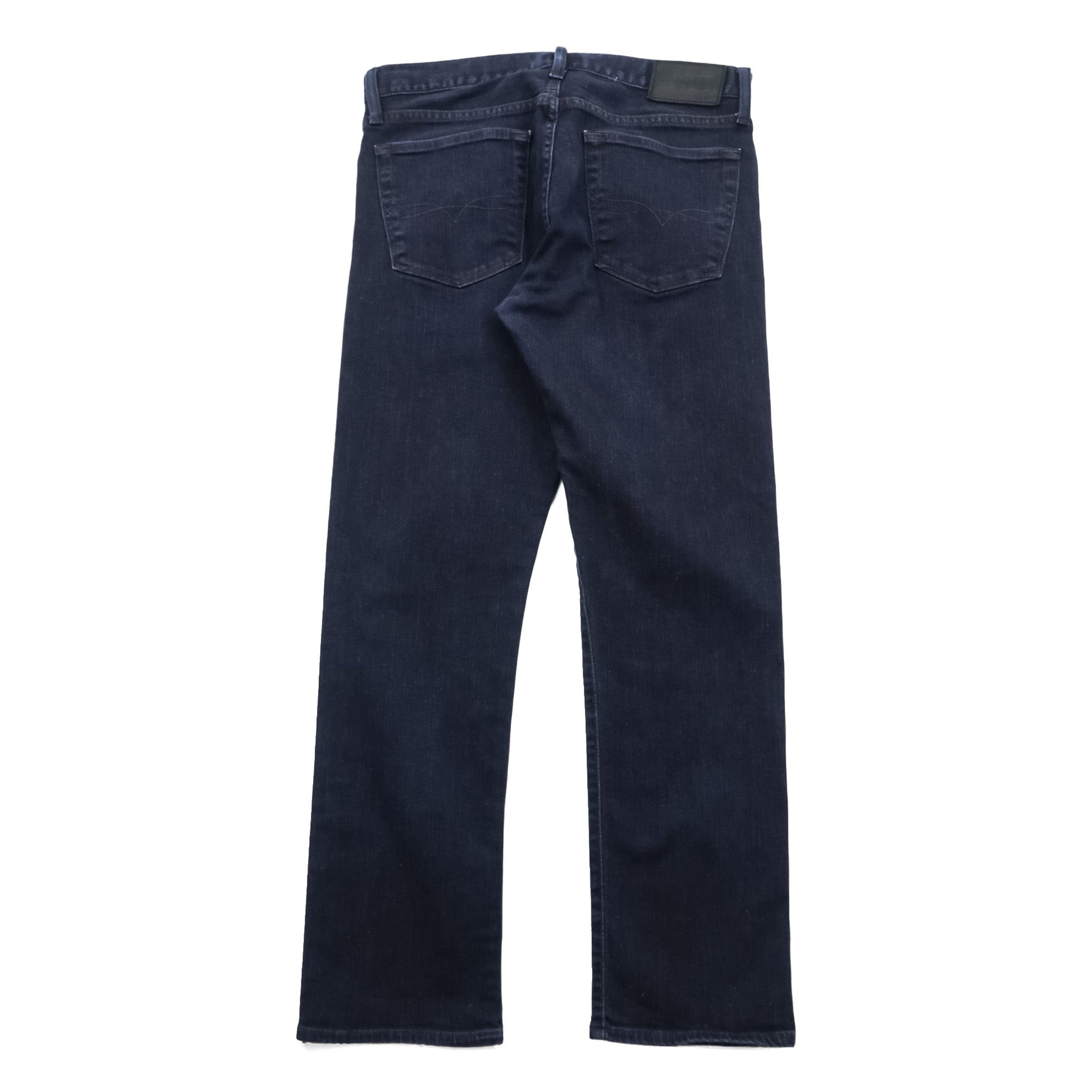 Polo Ralph Lauren デニムパンツ ジーンズ S インディゴ ストレッチ 濃紺 レザーパッチ THE HAMPTON RELAXED