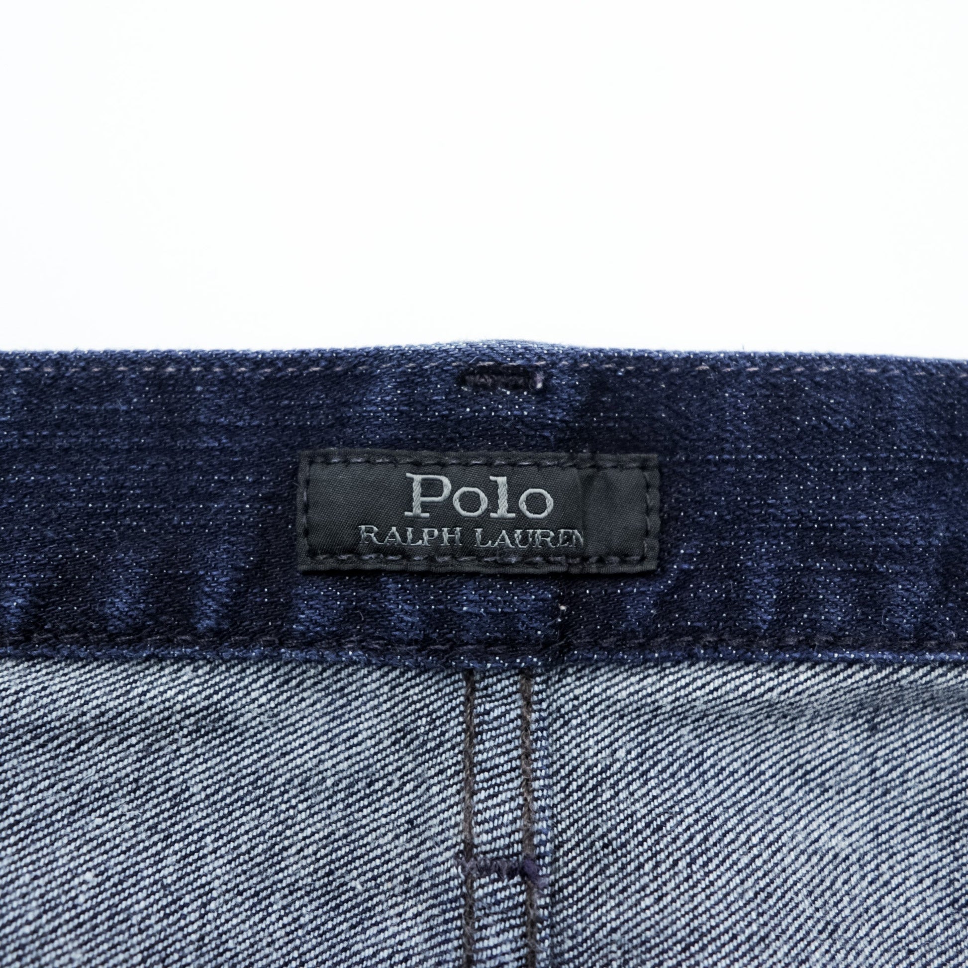 Polo Ralph Lauren デニムパンツ ジーンズ S インディゴ ストレッチ 濃紺 レザーパッチ THE HAMPTON RELAXED