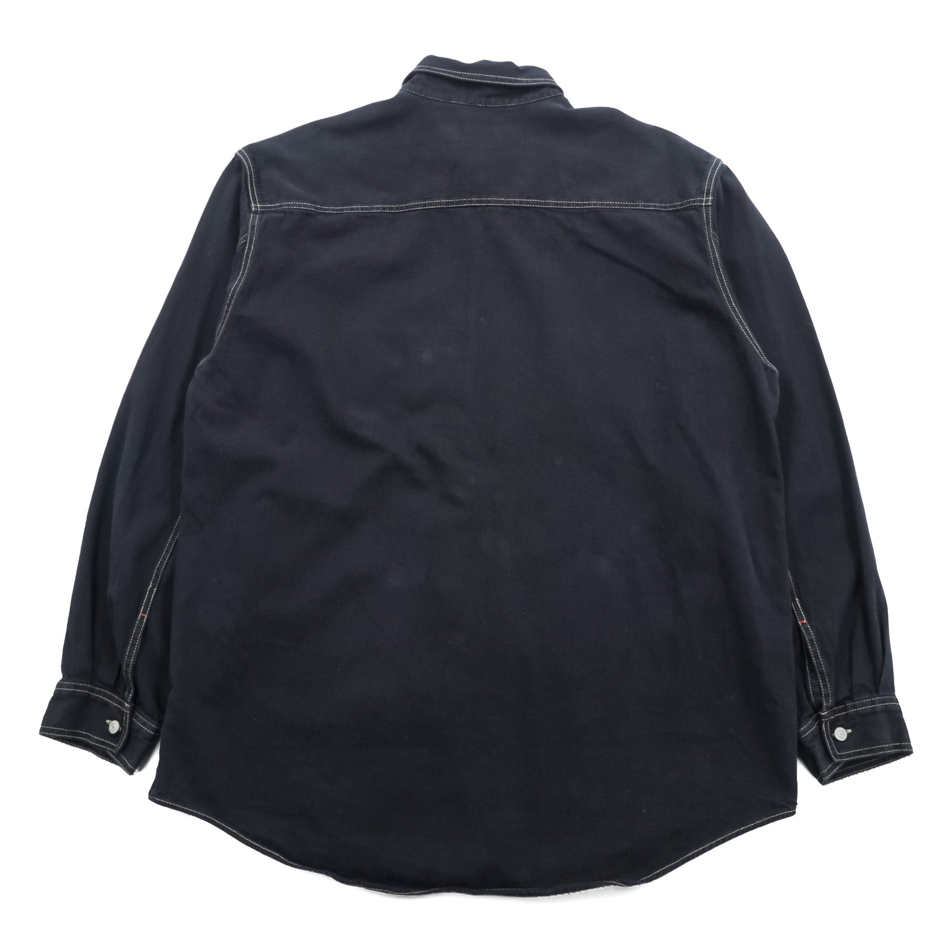 Levi's 90年代 RED TAB JEANS ワークシャツ XL ブラック ステッチ 胸ポケット 60560-0852