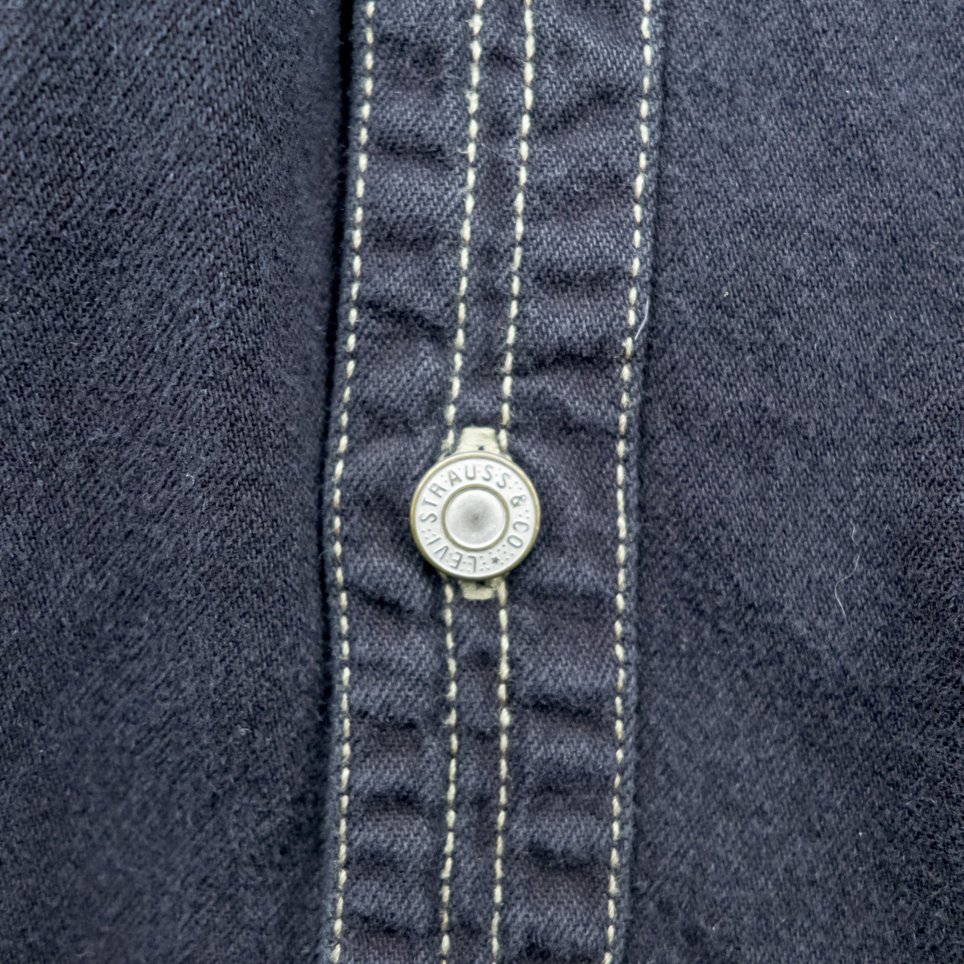 Levi's 90年代 RED TAB JEANS ワークシャツ XL ブラック ステッチ 胸ポケット 60560-0852