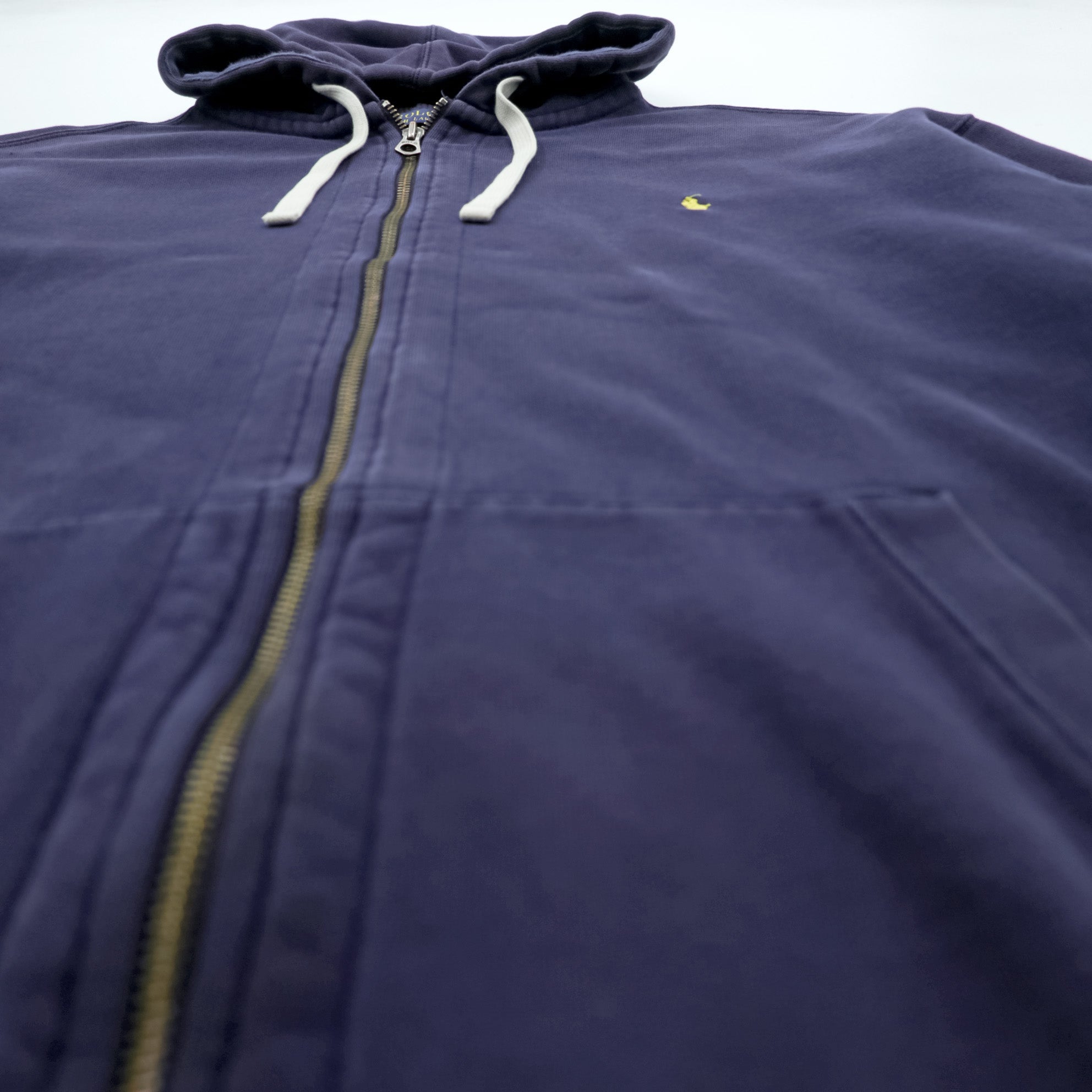 Polo Ralph Lauren リバースウィーブ ジップパーカー 3XL ネイビー スモールポニー ロゴ 刺繍