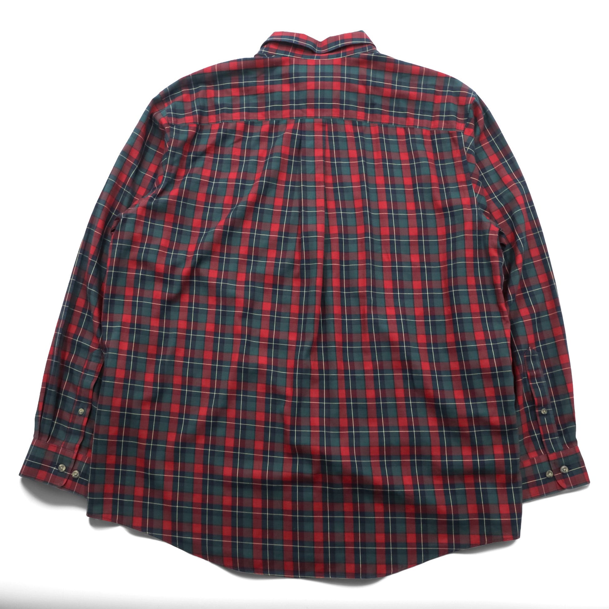 L.L.Bean メリノウール ボタンダウンシャツ L チェック 胸ポケット TRADITIONAL FIT 285279 WRINKLE FREE