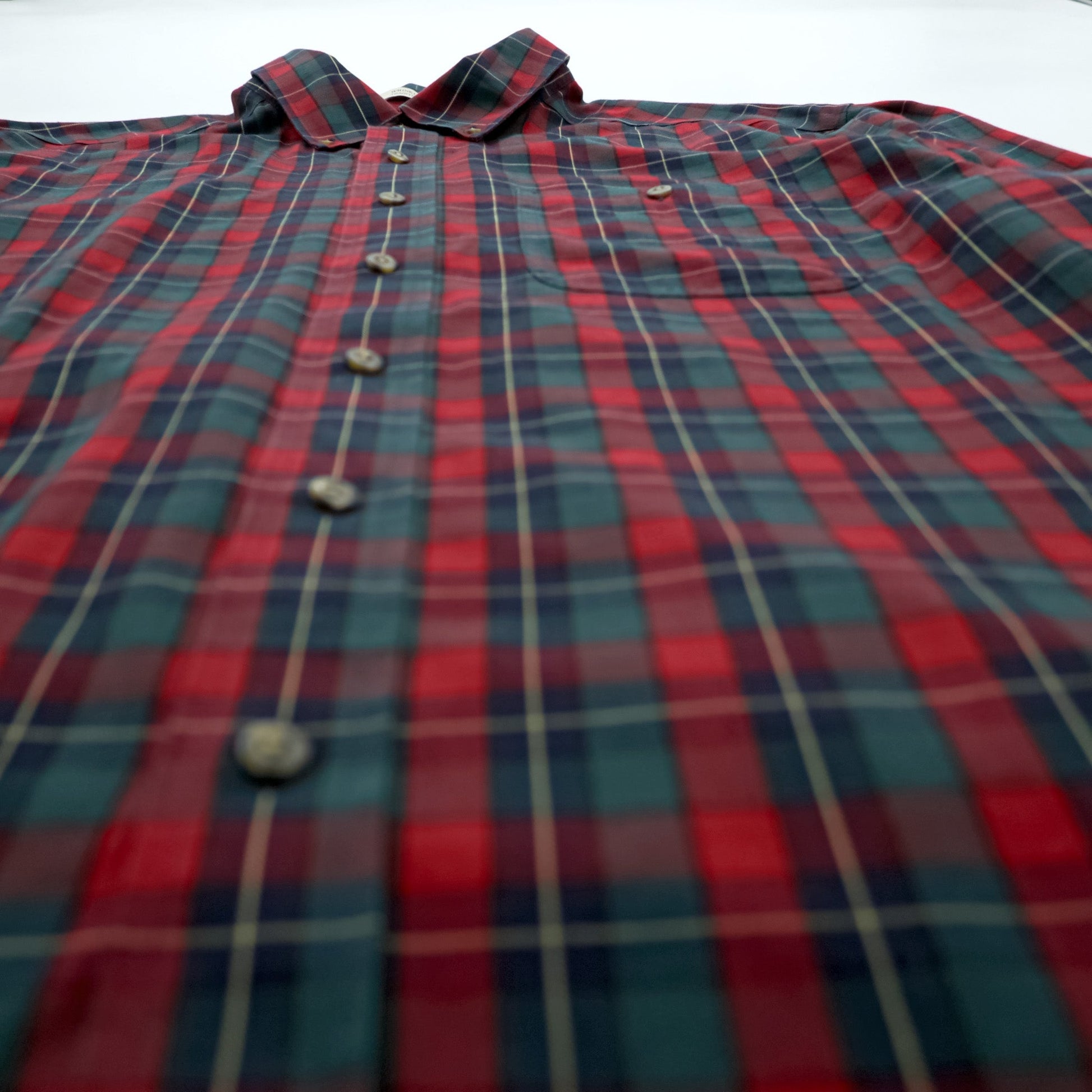 L.L.Bean メリノウール ボタンダウンシャツ L チェック 胸ポケット TRADITIONAL FIT 285279 WRINKLE FREE