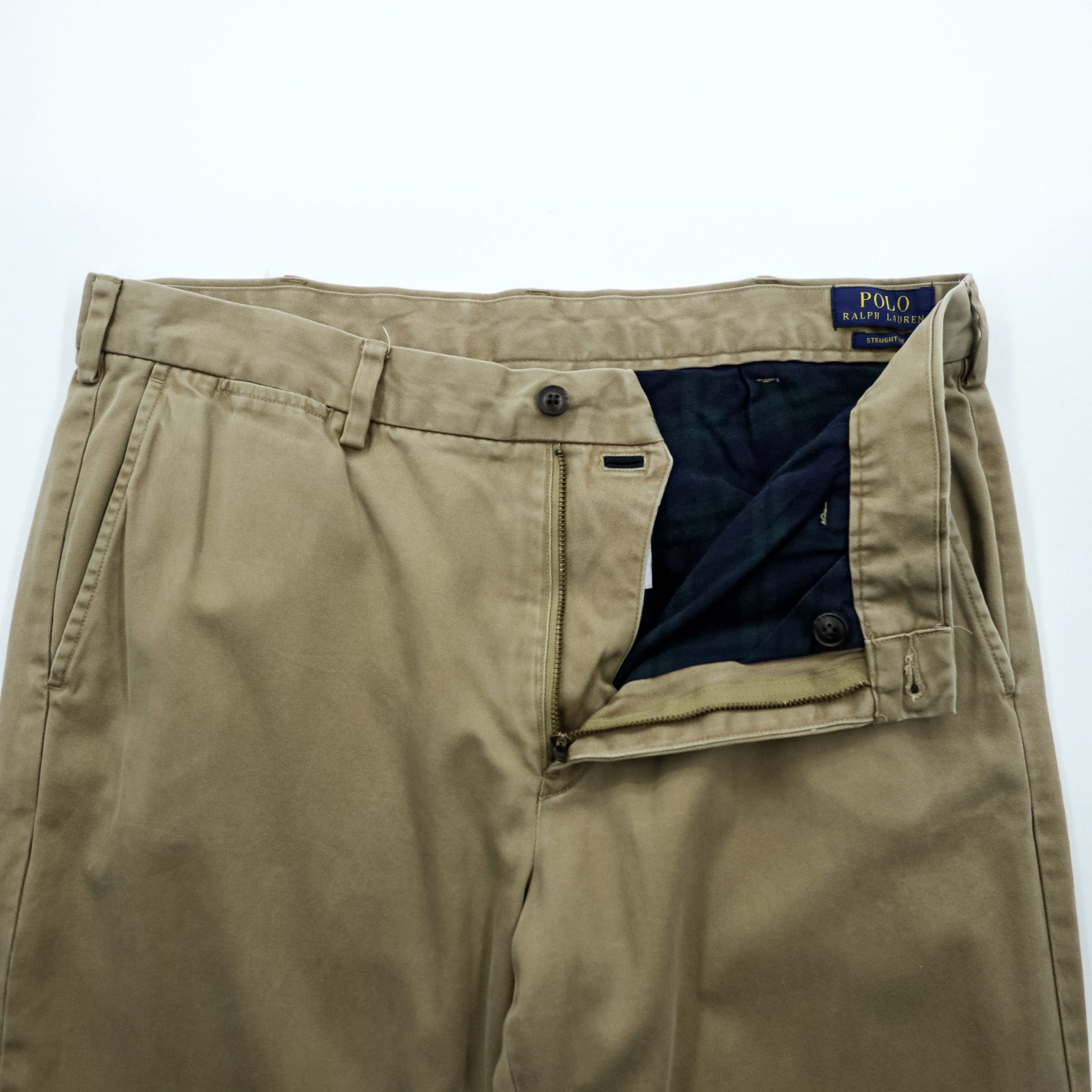 Polo Ralph Lauren ポロチノ チノパンツ ワークパンツ M ベージュ 裏地フランネル STRAIGHT FIT