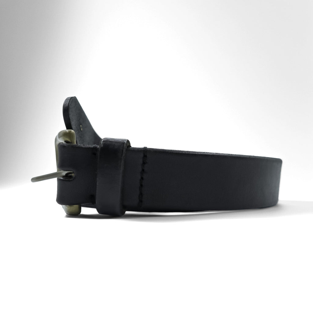 Ralph Lauren レザーベルト ブラック メタル ゴールド バックル 2223850-001