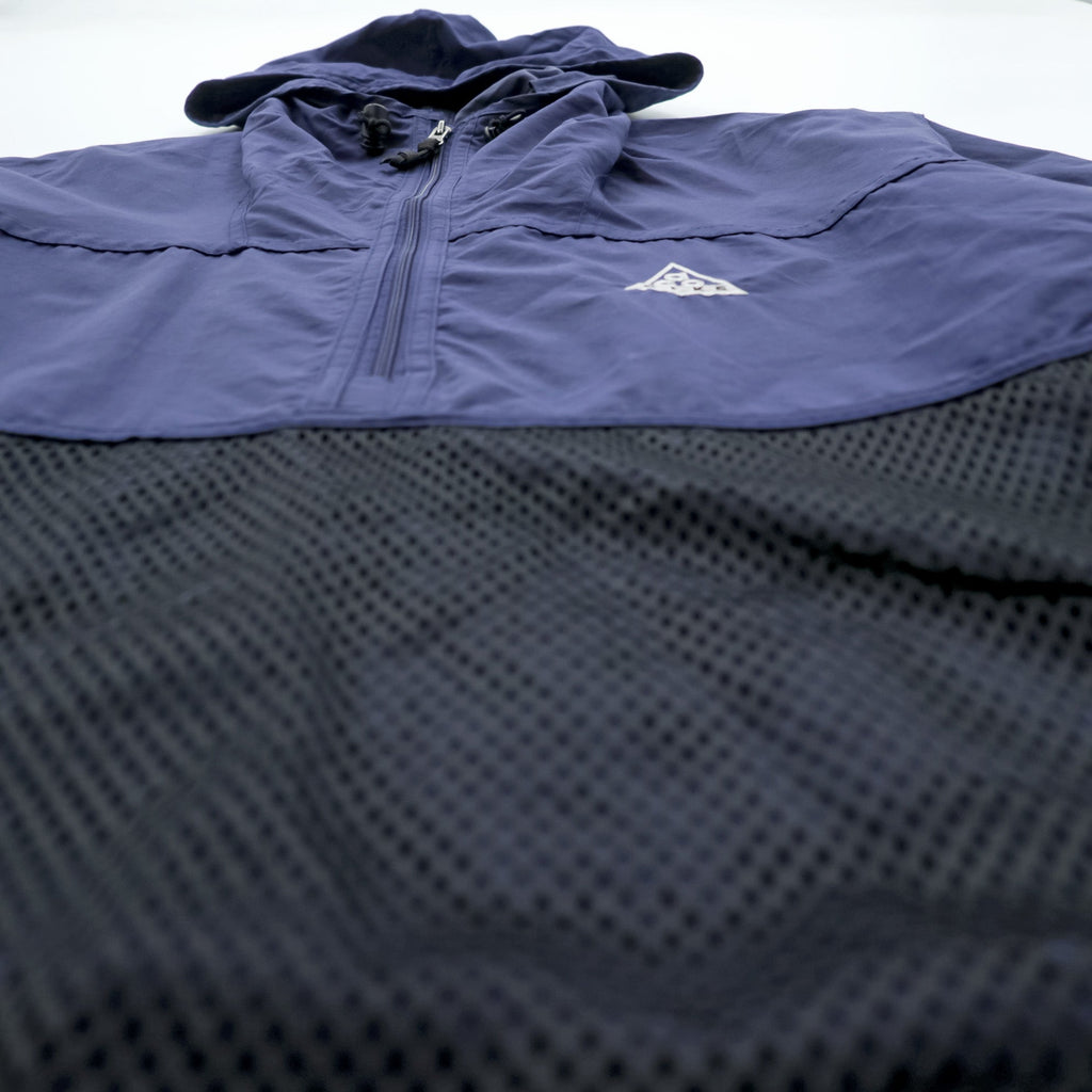 NIKE ACG 90年代 ハーフジップ アノラックパーカー ナイロンジャケット L ネイビー メッシュポケット ドローコード ビッグサイズ