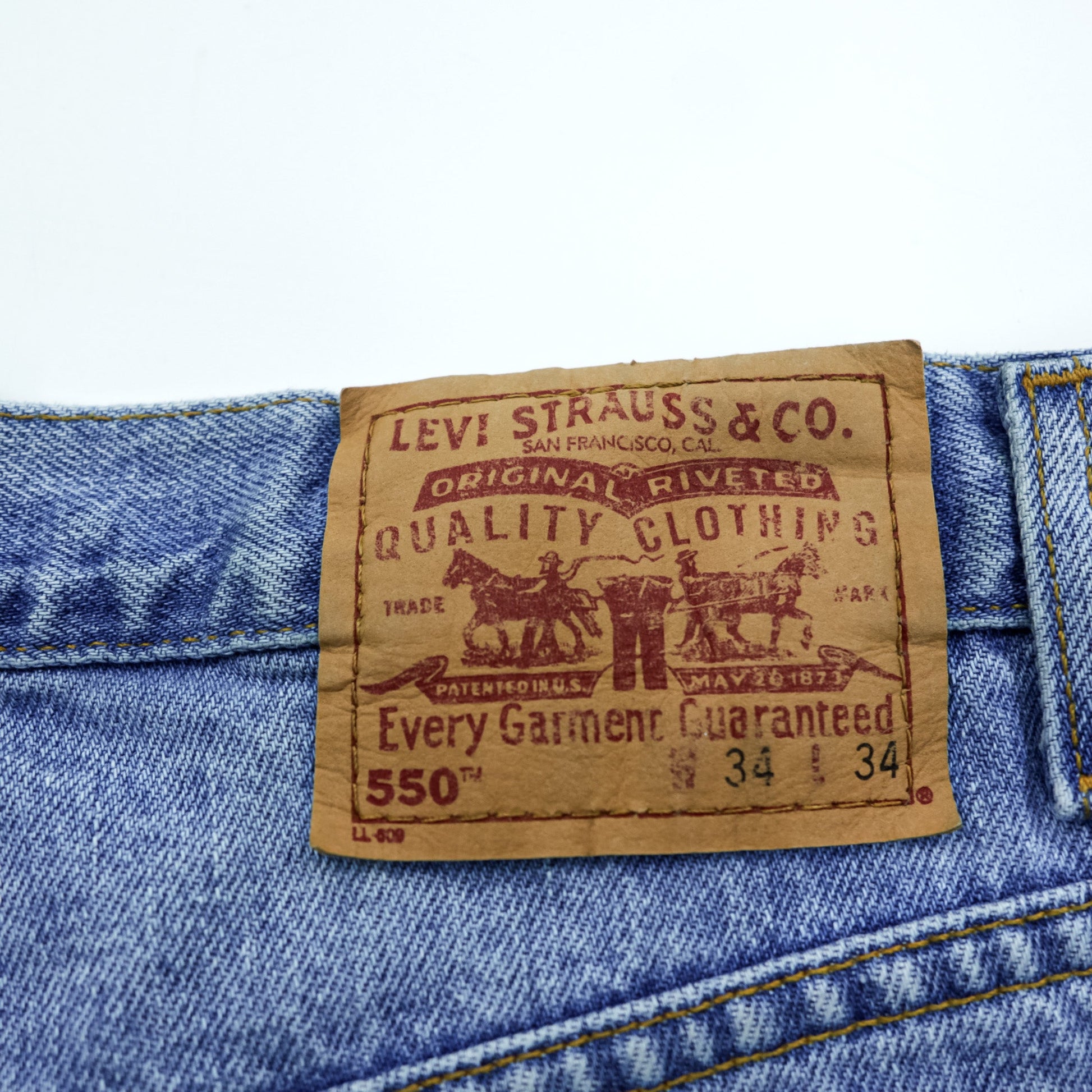 Levi's 90年代 RELAXED FIT 550 テーパード デニムパンツ ジーンズ L インディゴ 00550-4834