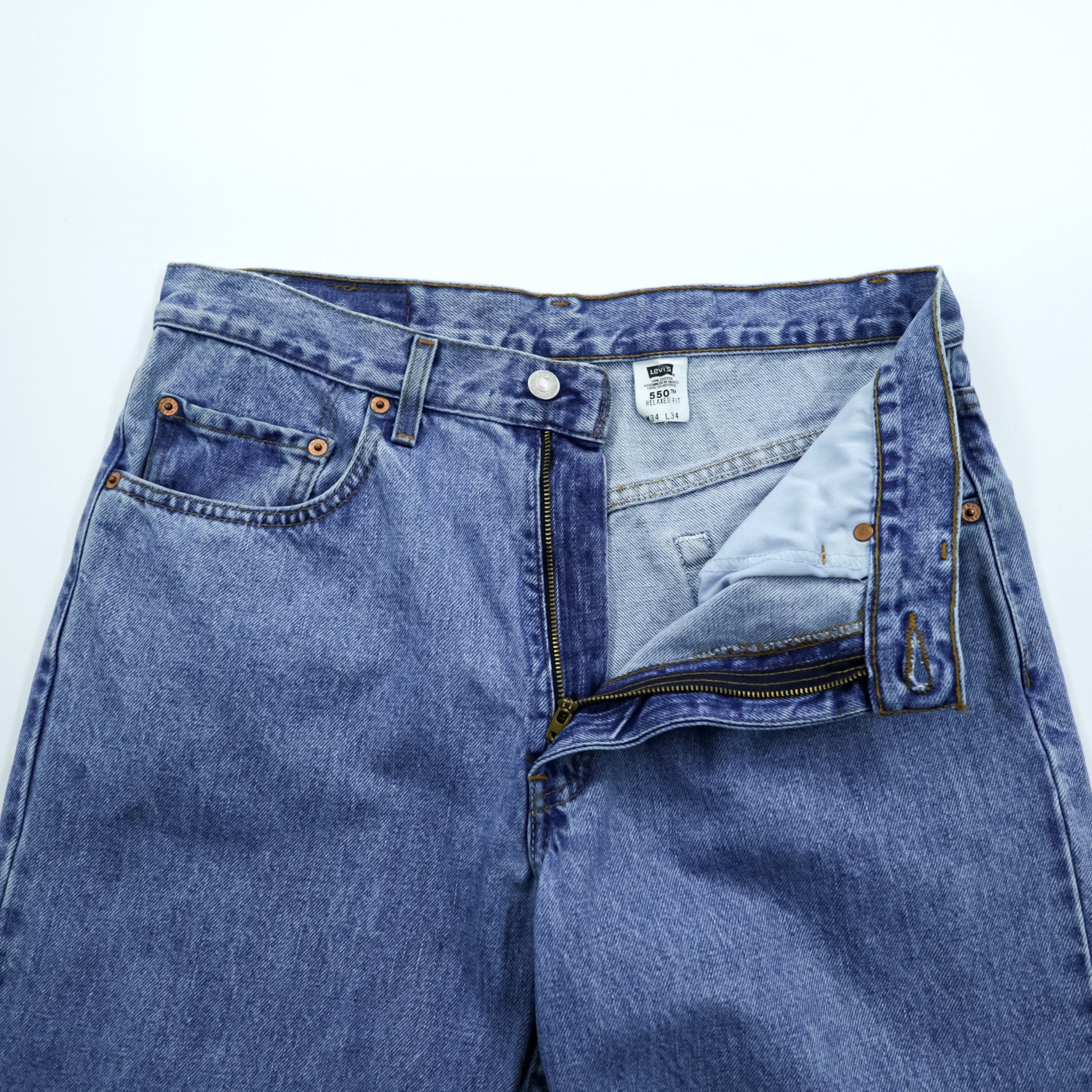 Levi's 90年代 RELAXED FIT 550 テーパード デニムパンツ ジーンズ L インディゴ 00550-4834