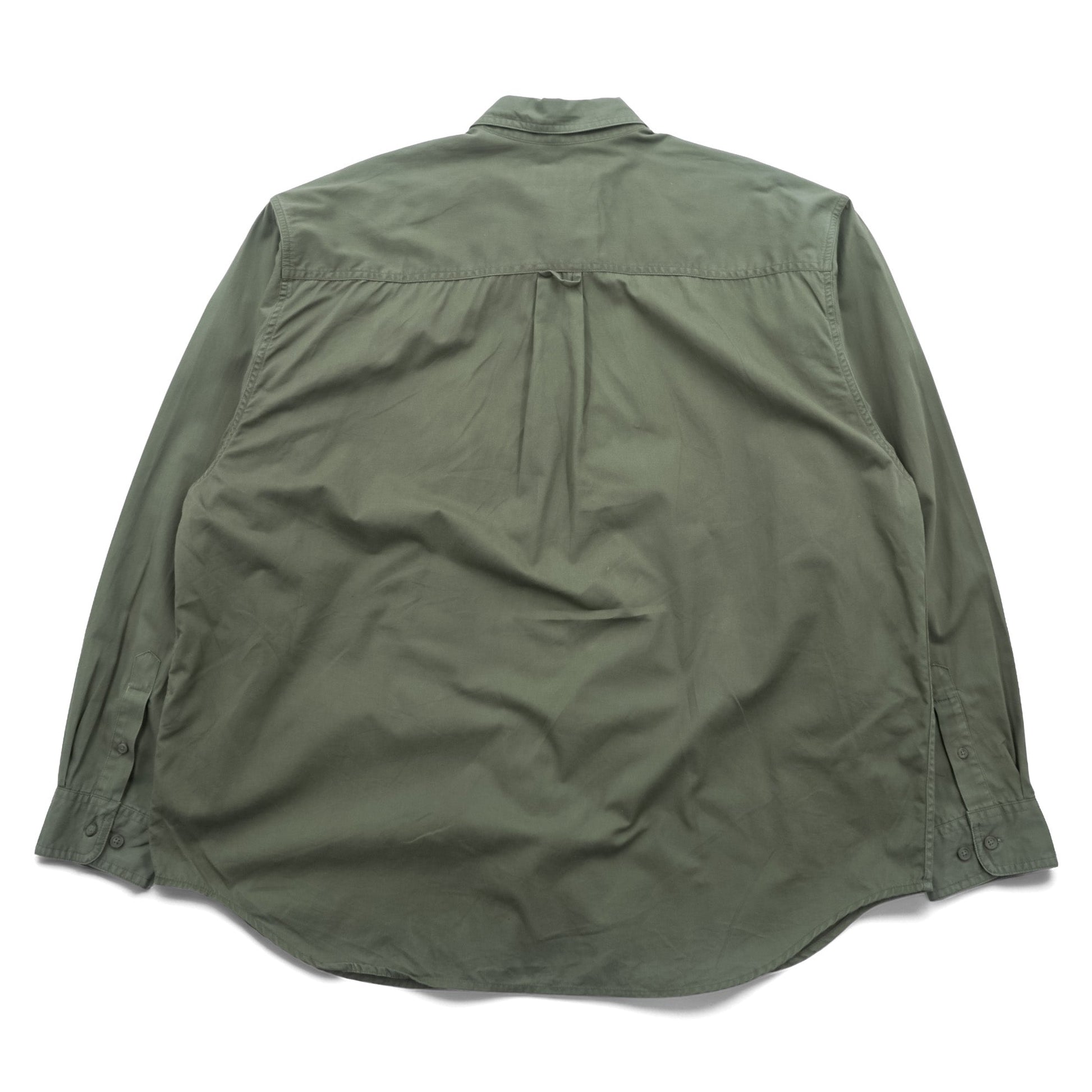 Eddie Bauer 90年代 ボタンダウンシャツ XL オリーブ コットン 胸ポケット ビッグサイズ