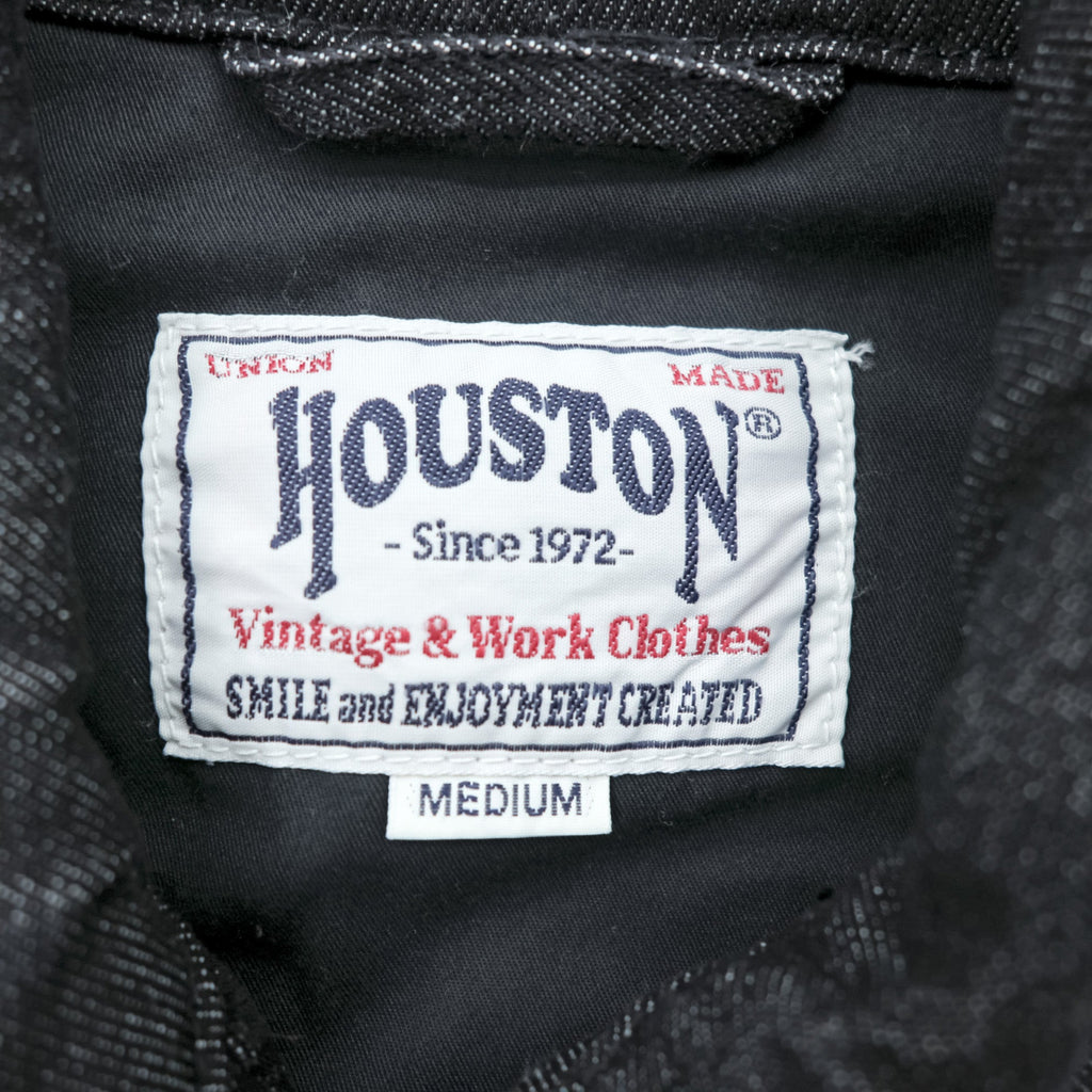 HOUSTON デニム ベトジャン スーベニアジャケット M ブラック 龍 刺繍 Bienhoa 1969-70 51480