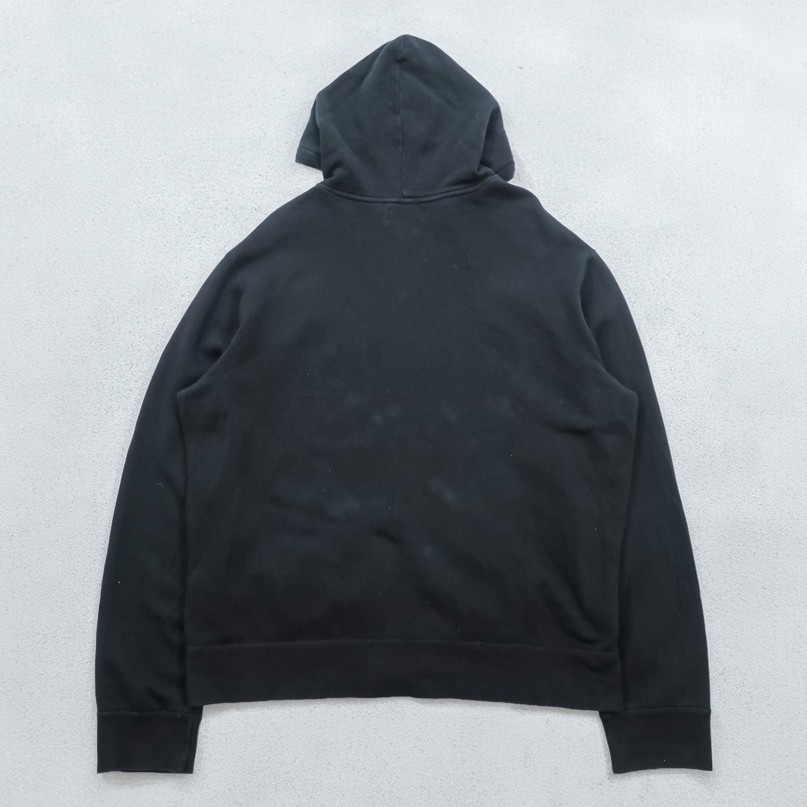 Polo Ralph Lauren 90年代 ビッグポニー 刺繍 ジップパーカー XXL コットン ブラック CONMERジップ フロントポケット