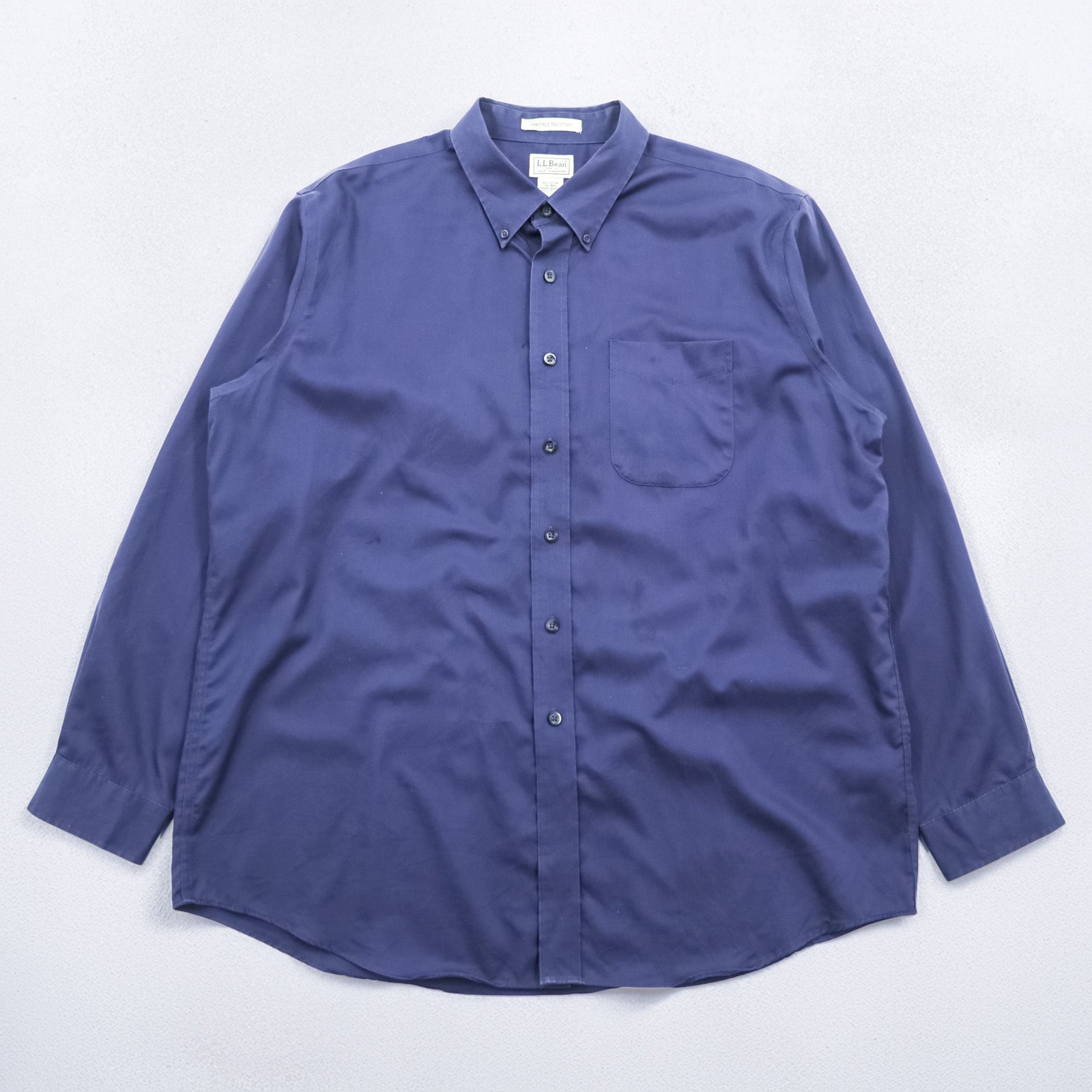 L.L.Bean ボタンダウンシャツ XL ネイビー コットン WRINKLE RESISTANT ビッグサイズ 264077