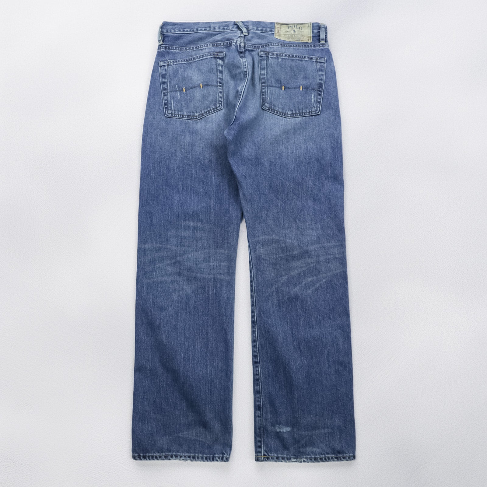 Polo Ralph Lauren ヴィンテージ加工 デニムパンツ ジーンズ M インディゴ クラシック ストレート