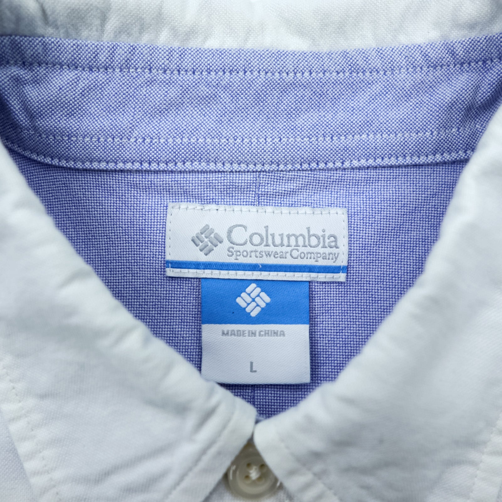 Columbia オックスフォード ボタンダウンシャツ トロイヒル ロングスリーブシャツ L ホワイト 胸ポケット PM7836