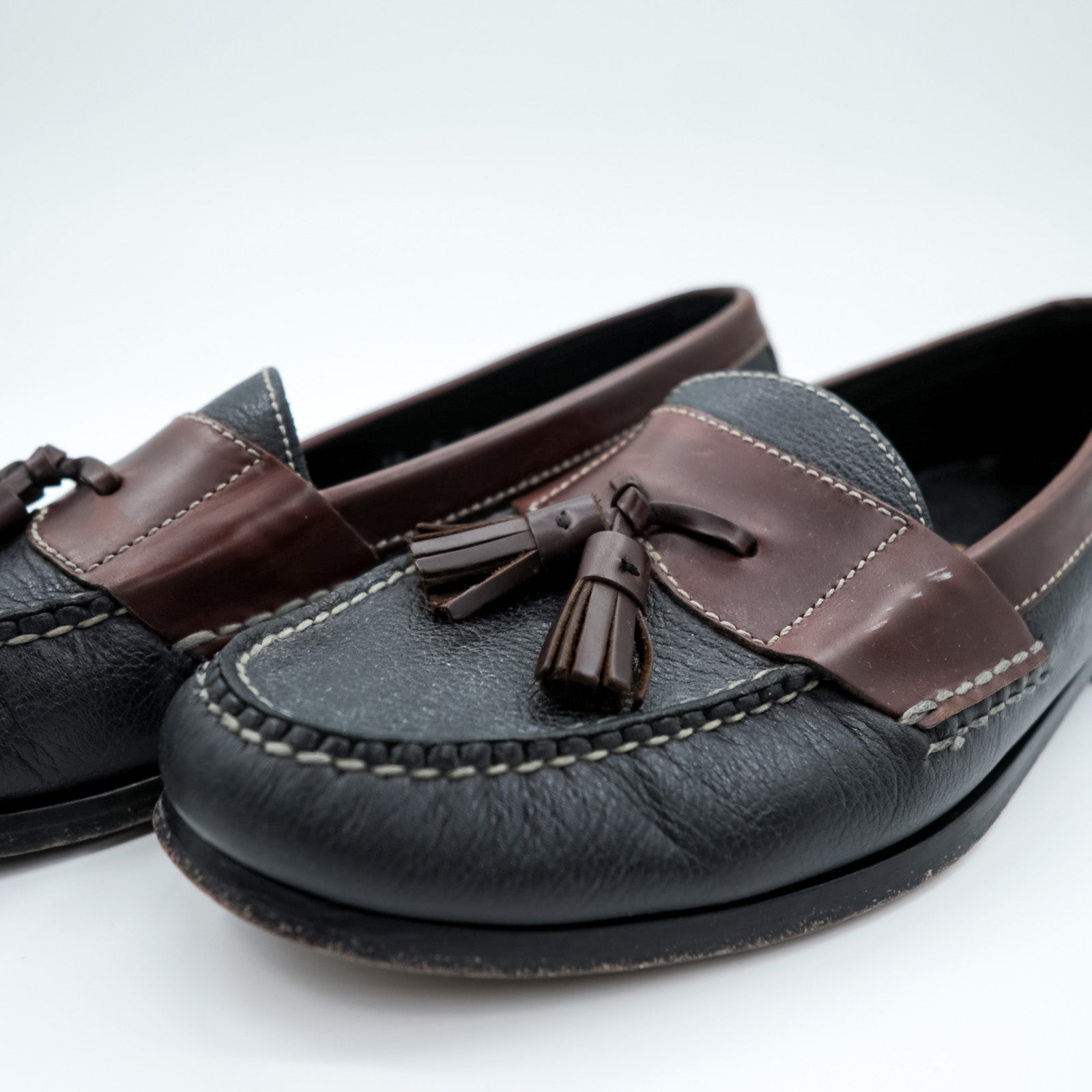 Cole Haan フリンジ タッセルローファー 28cm ブラウン ブラック レザー 本革 02997