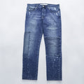 McQ Alexander McQueen イタリア製 ダメージ加工 デニムパンツ ジーンズ L インディゴ ペンキ リペア SKINNY FIT