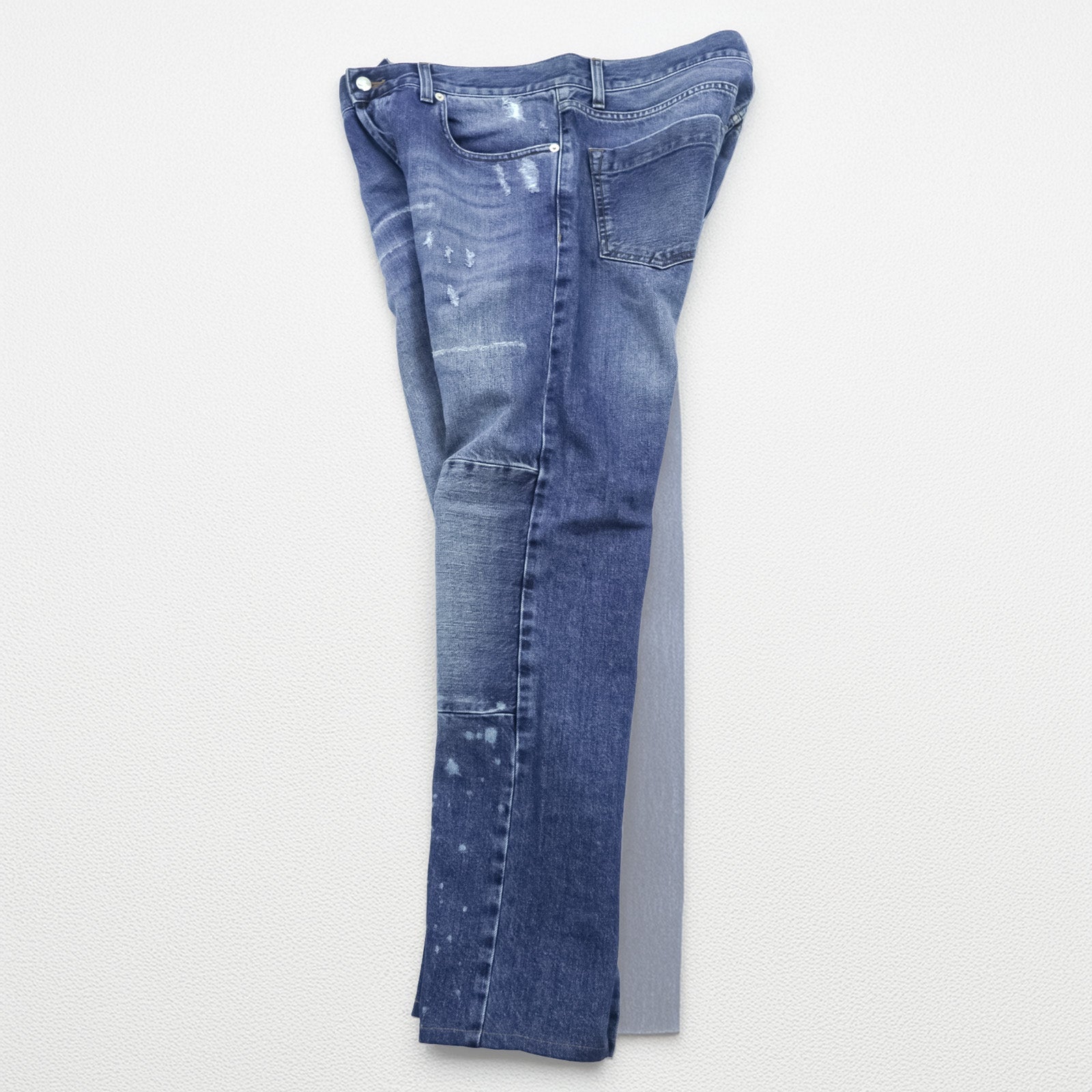 McQ Alexander McQueen イタリア製 ダメージ加工 デニムパンツ ジーンズ L インディゴ ペンキ リペア SKINNY FIT