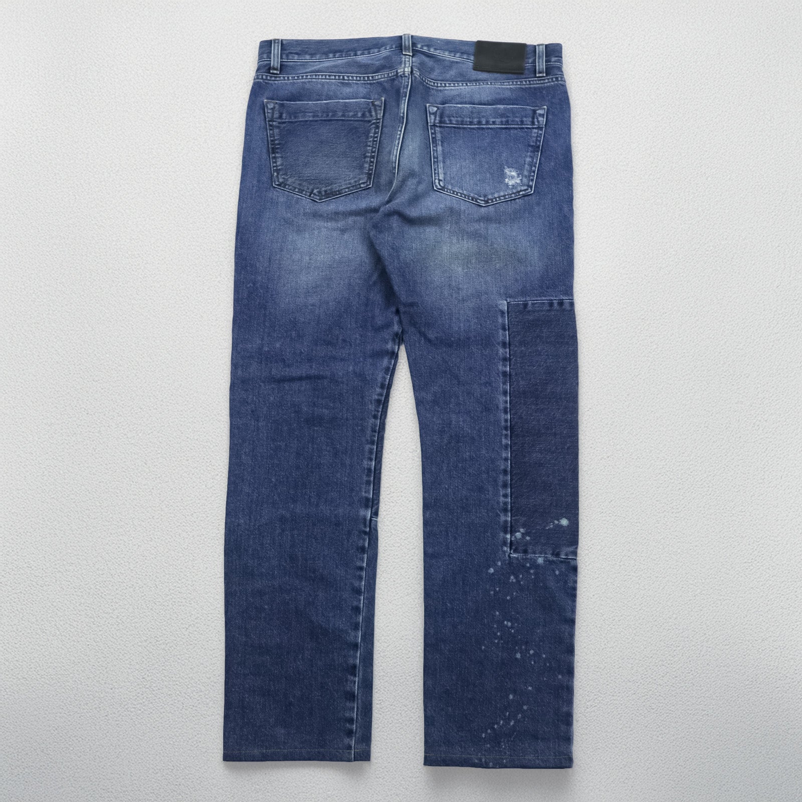 McQ Alexander McQueen イタリア製 ダメージ加工 デニムパンツ ジーンズ L インディゴ ペンキ リペア SKINNY FIT
