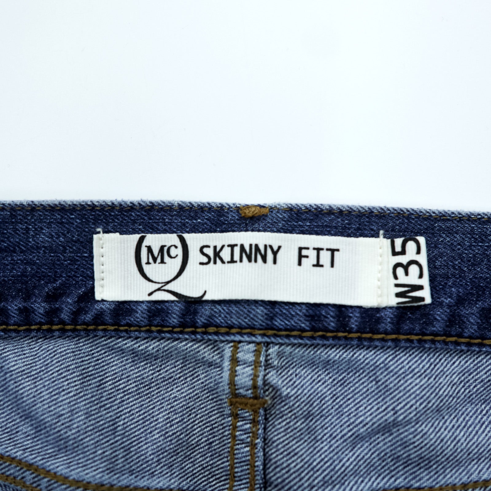 McQ Alexander McQueen イタリア製 ダメージ加工 デニムパンツ ジーンズ L インディゴ ペンキ リペア SKINNY FIT