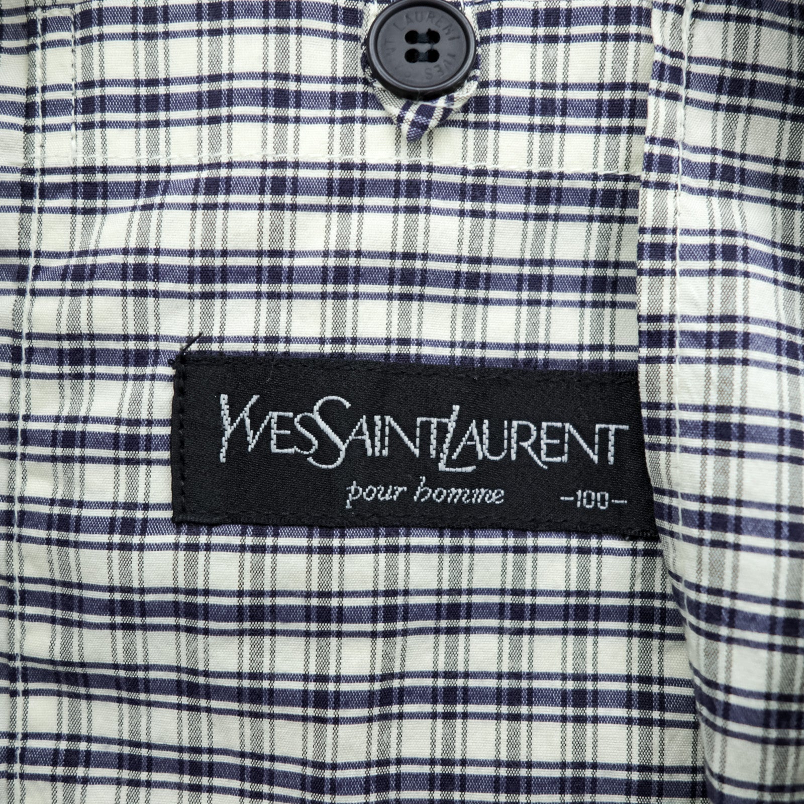 YVES SAINT LAURENT 90年代 ヴィンテージ ジップアップ ブルゾン ボンバージャケット L チェック pour homme YSL オールド