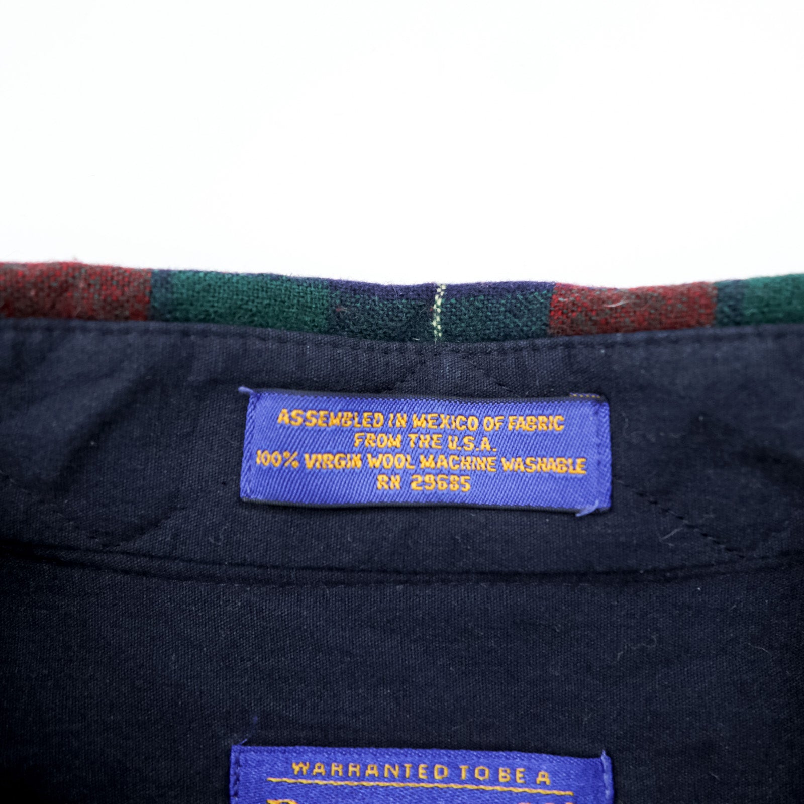 PENDLETON フランネルシャツ 長袖 ウールシャツ XL チェック レッド グリーン 胸ポケット VIRGIN WOOL