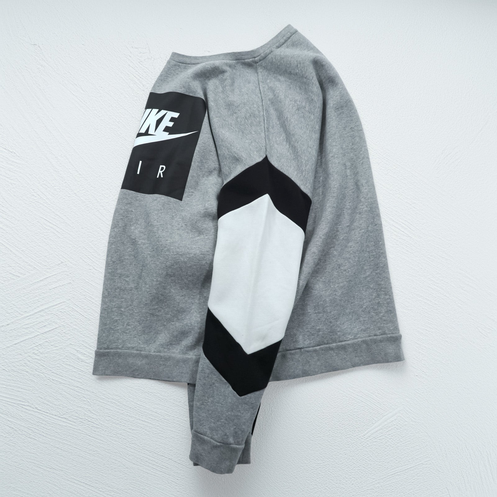 NIKE ボックスロゴ スウェット トレーナー XL グレー サイドジップ スリット CD9220-063