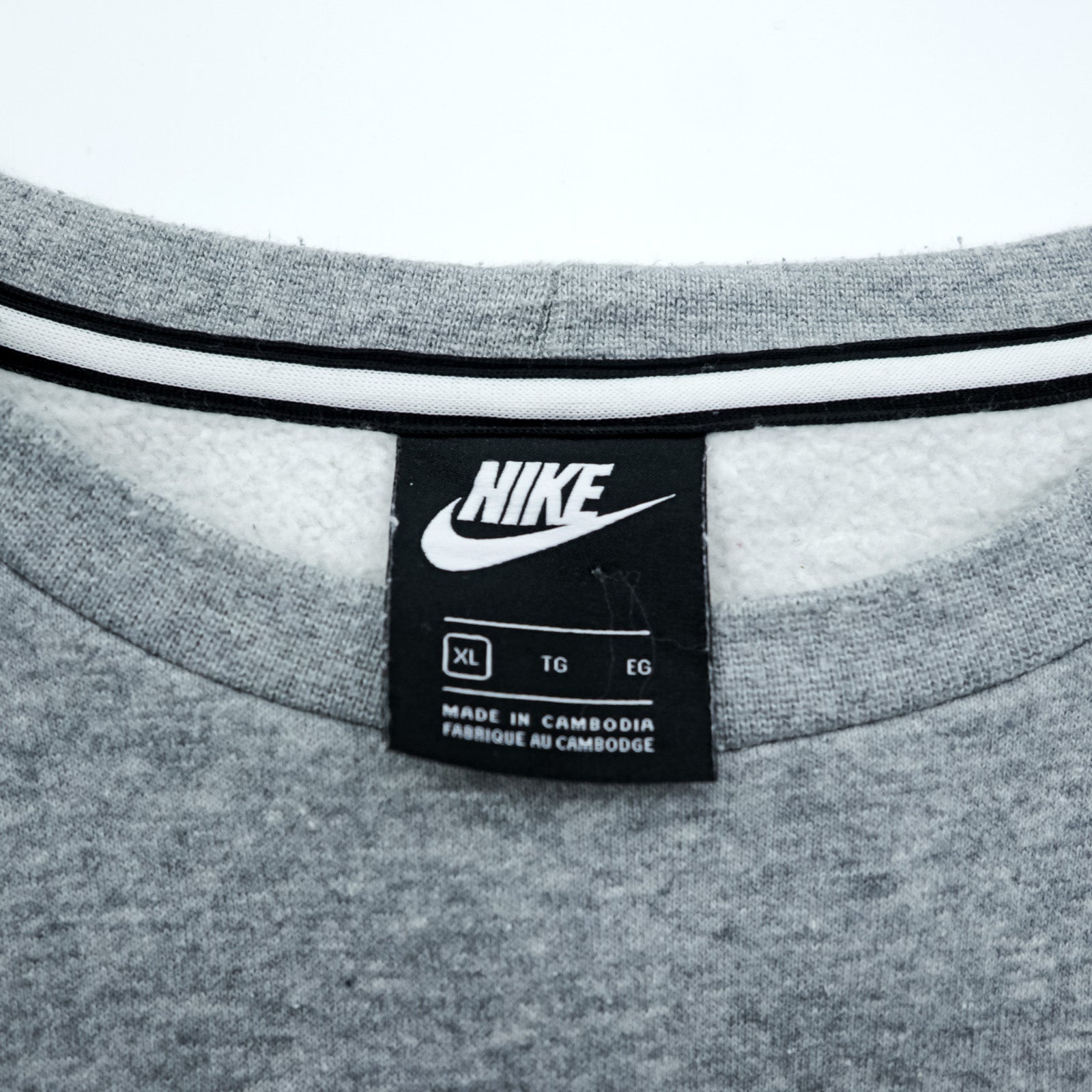 NIKE ボックスロゴ スウェット トレーナー XL グレー サイドジップ スリット CD9220-063
