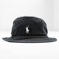 Polo Ralph Lauren 90年代 バケットハット S/M ブラック スモールポニー 刺繍 ロゴ