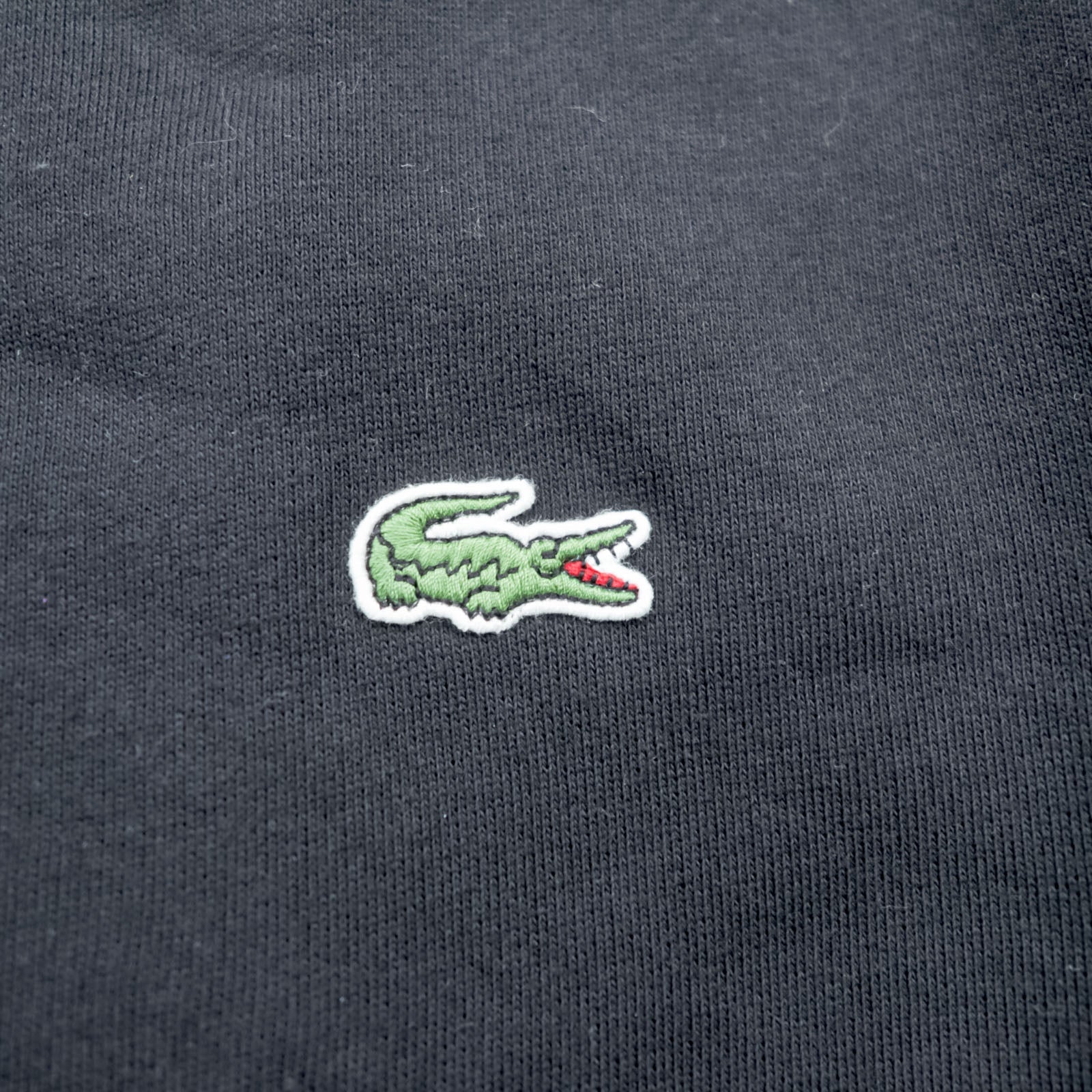 LACOSTE SPORT ジップパーカー XL ブラック ワンポイントロゴ サイドポケット