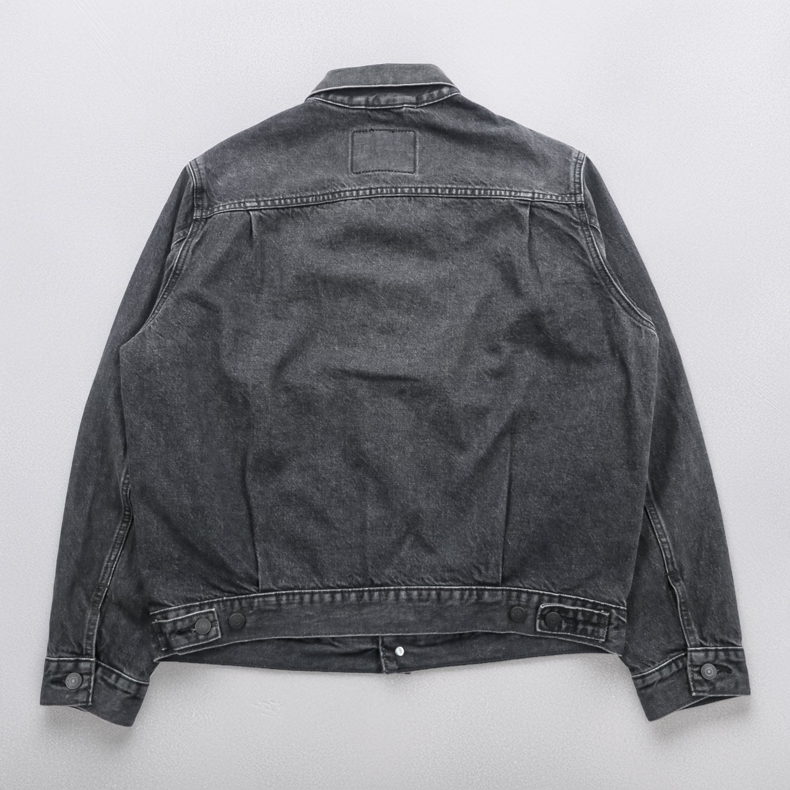 Levi's 2ndタイプ トラッカージャケット デニムジャケット Gジャン M ブラック タック プリーツ RELAXED TYPE 2 A7632-0002