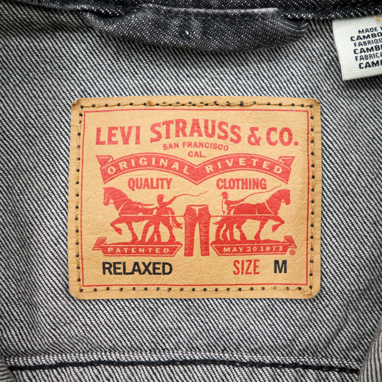 Levi's 2ndタイプ トラッカージャケット デニムジャケット Gジャン M ブラック タック プリーツ RELAXED TYPE 2 A7632-0002