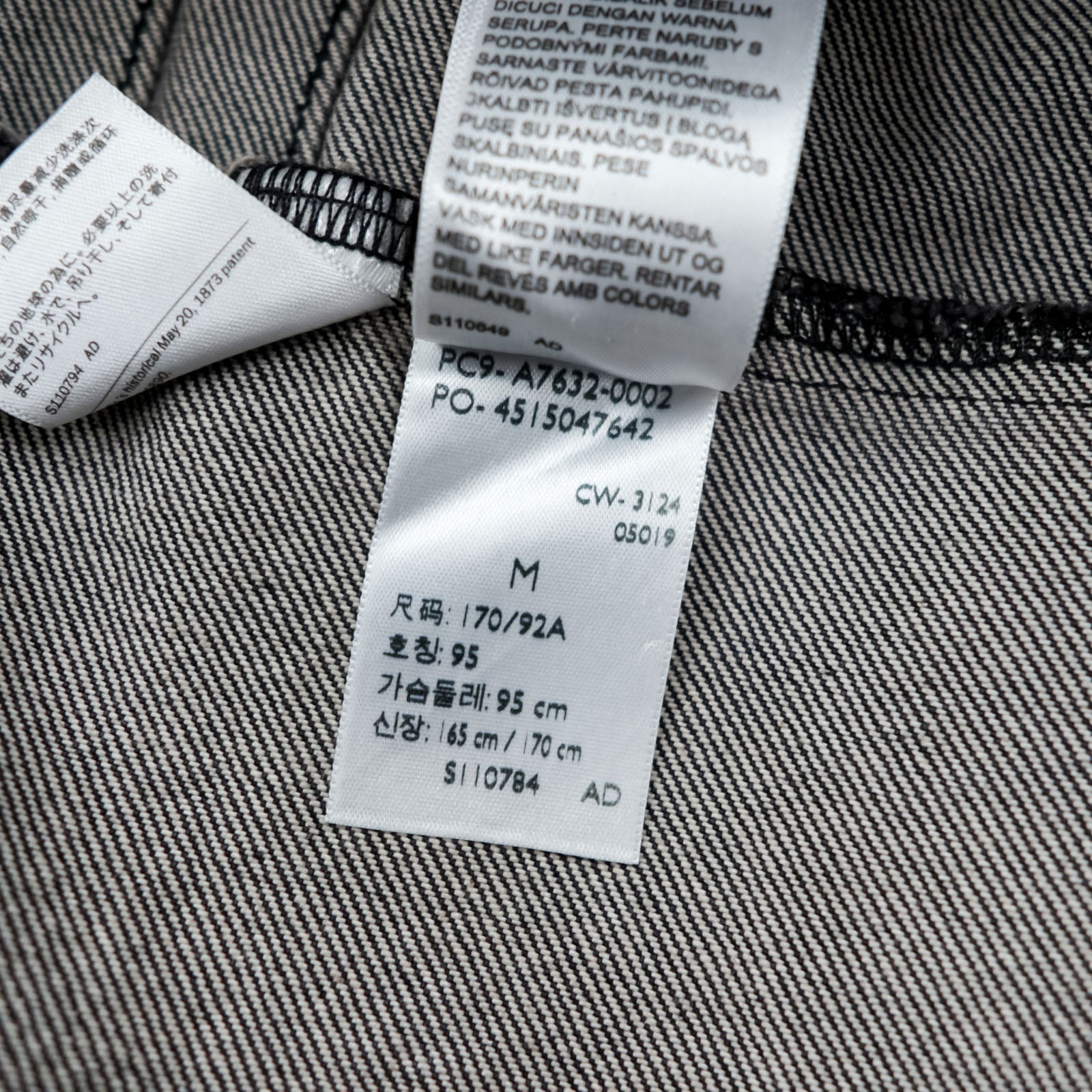 Levi's 2ndタイプ トラッカージャケット デニムジャケット Gジャン M ブラック タック プリーツ RELAXED TYPE 2 A7632-0002