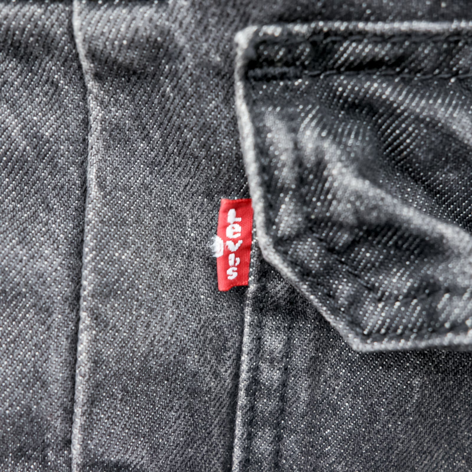 Levi's 2ndタイプ トラッカージャケット デニムジャケット Gジャン M ブラック タック プリーツ RELAXED TYPE 2 A7632-0002