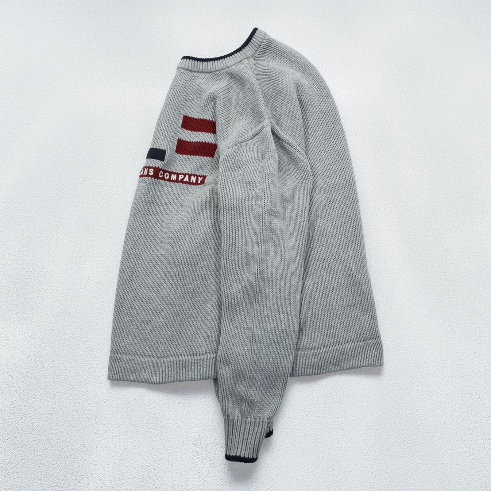 Polo Ralph Lauren 90年代 星条旗 コットンニット クルーネック セーター L グレー RL POLO JEANS