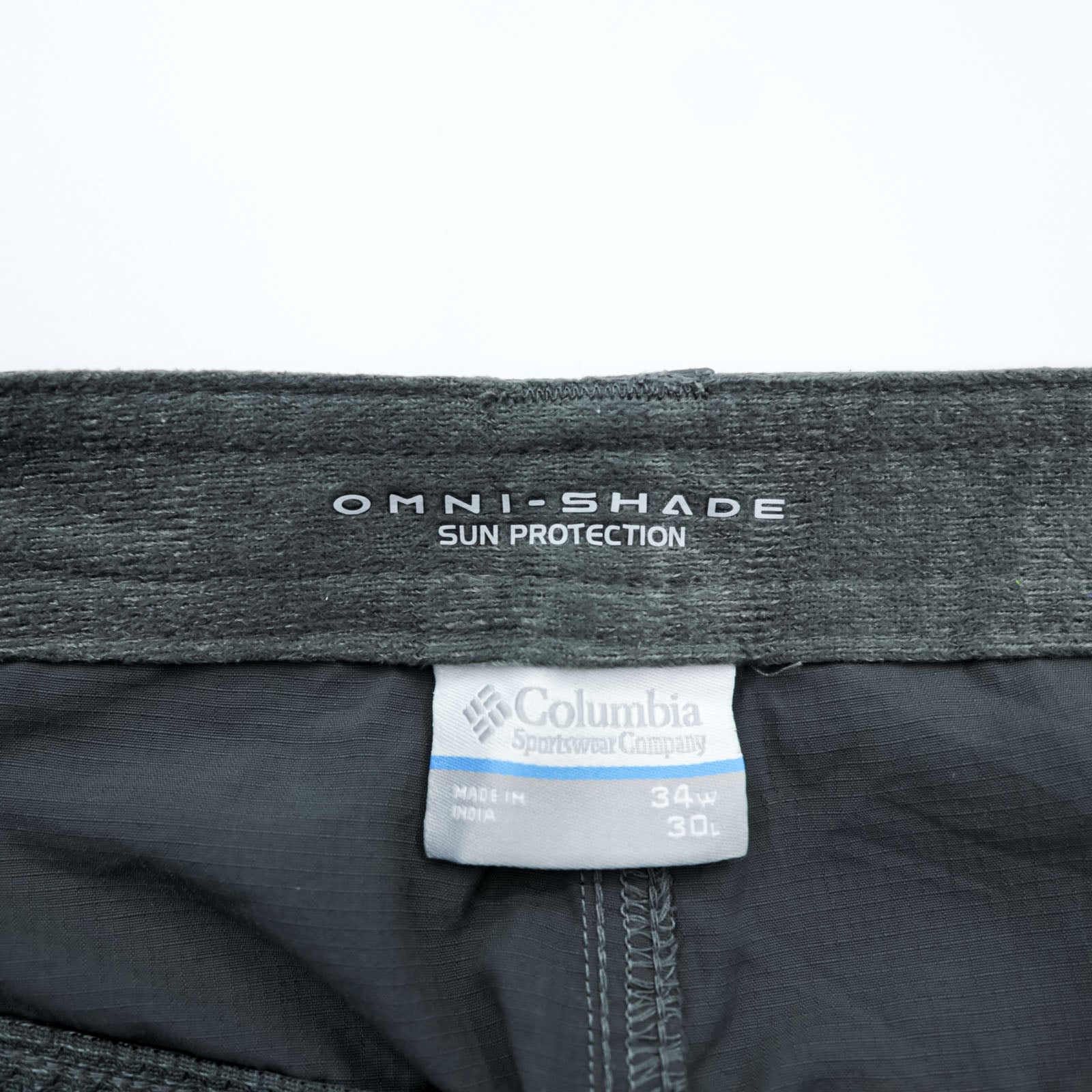 Columbia カーゴパンツ アウトドア パンツ L グレー 防水 リップストップ ナイロン Hiking Kestrel Trail Cargo Pants OMNI-SHADE SUN PROTECTION XM0104