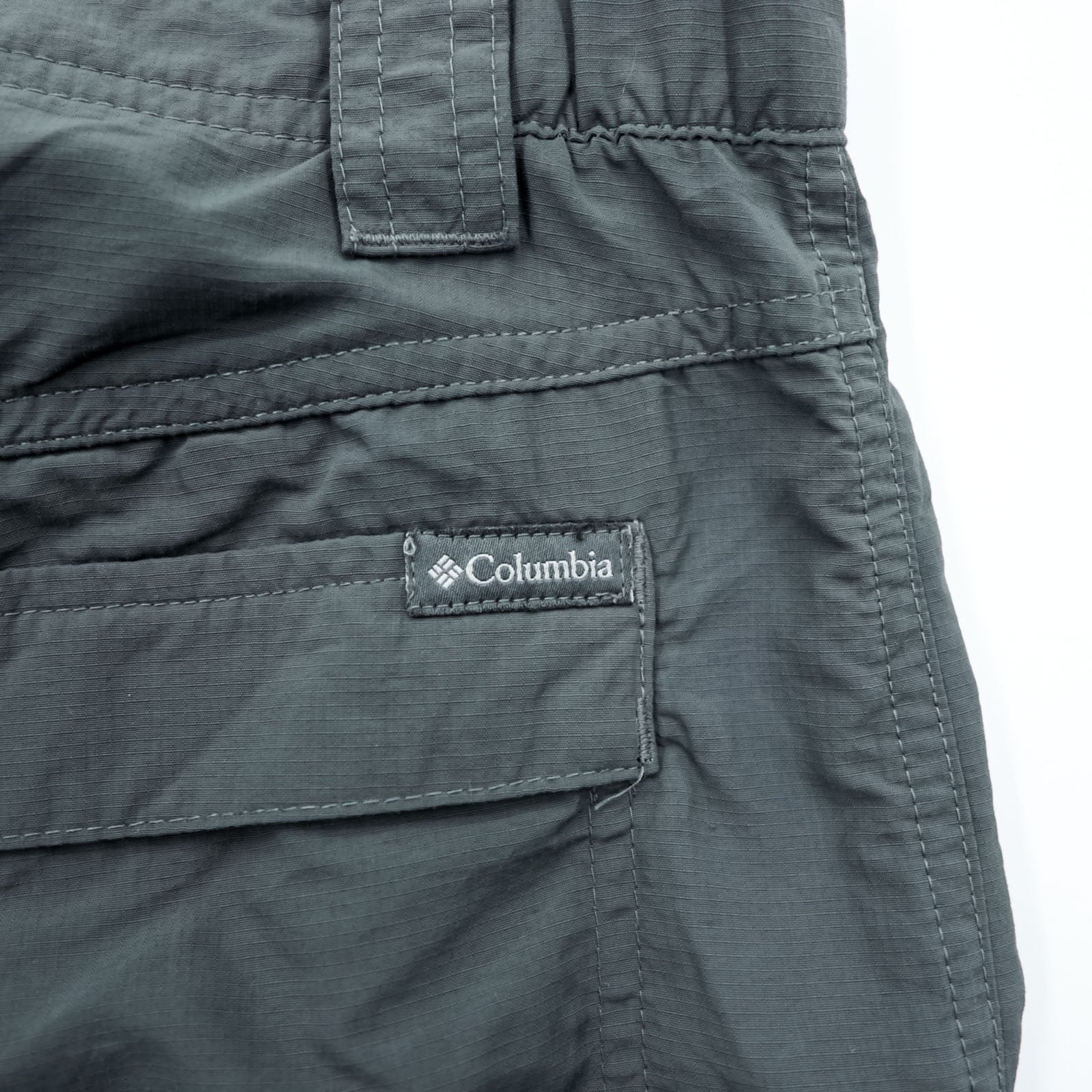 Columbia カーゴパンツ アウトドア パンツ L グレー 防水 リップストップ ナイロン Hiking Kestrel Trail Cargo Pants OMNI-SHADE SUN PROTECTION XM0104