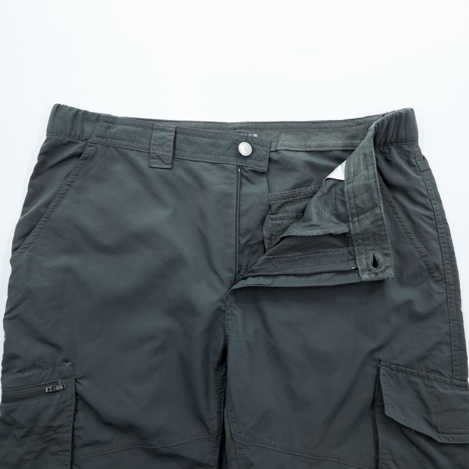 Columbia カーゴパンツ アウトドア パンツ L グレー 防水 リップストップ ナイロン Hiking Kestrel Trail Cargo Pants OMNI-SHADE SUN PROTECTION XM0104