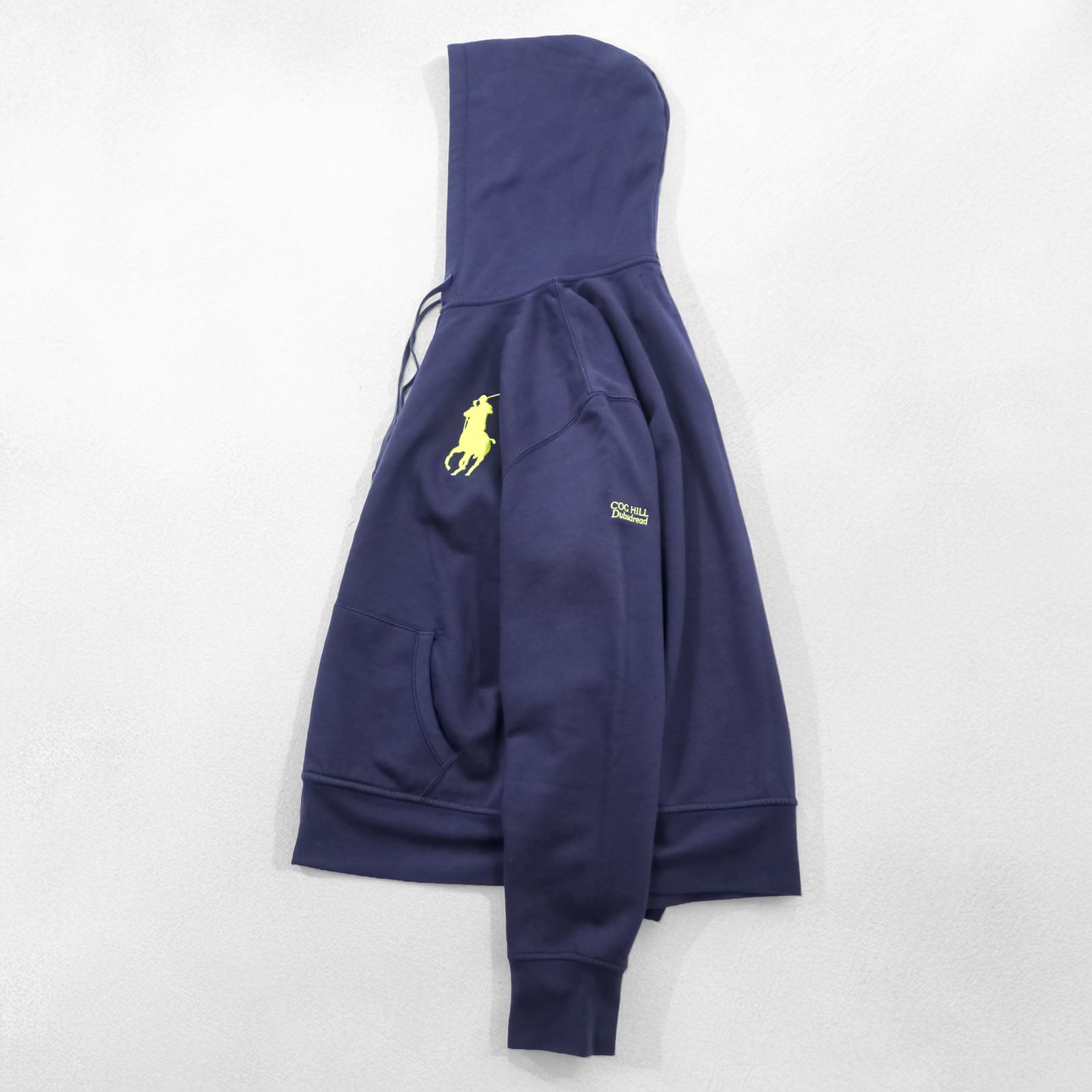 Polo Ralph Lauren 90年代 ビッグポニー 刺繍 ジップパーカー L ネイビー フロントポケット コットン