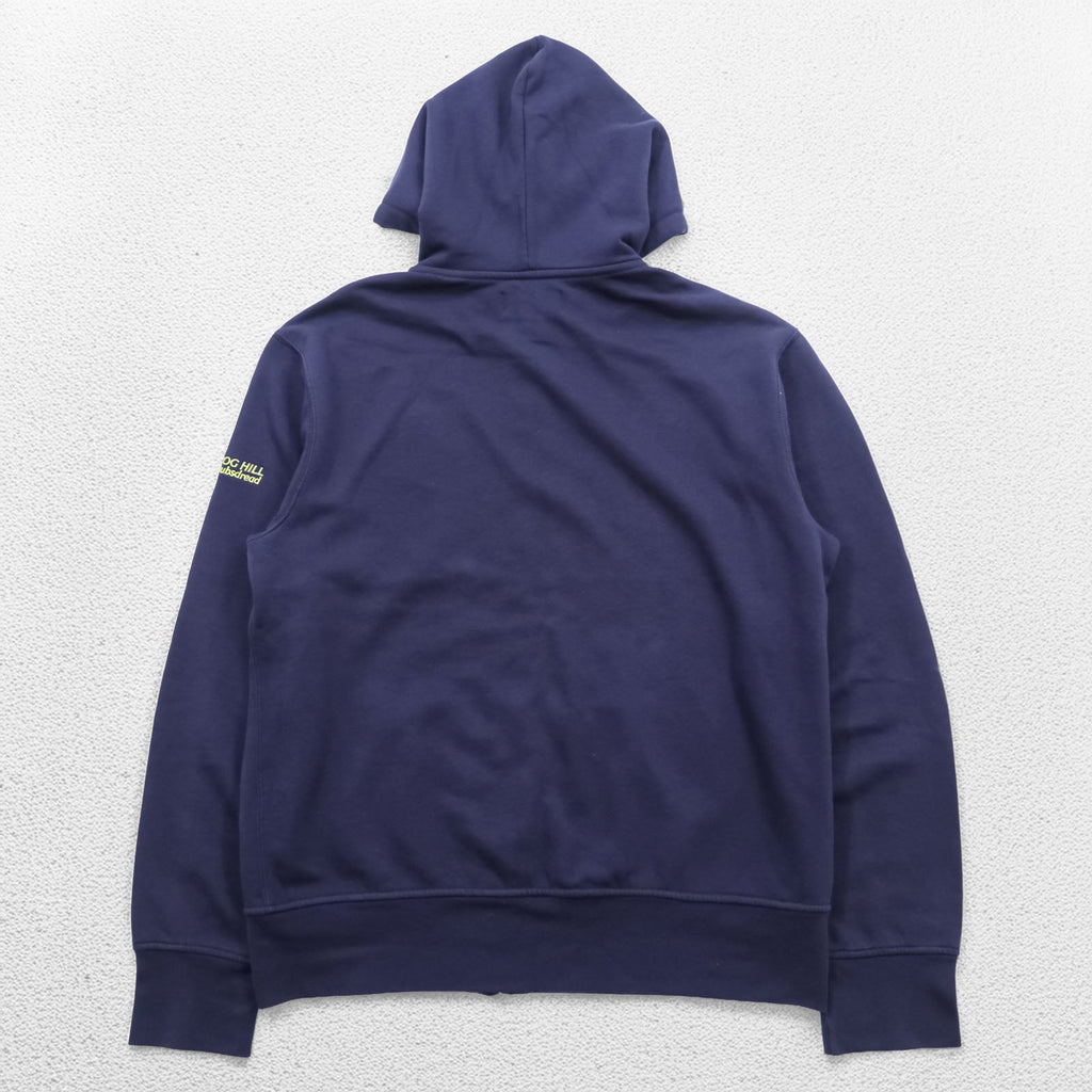 Polo Ralph Lauren 90年代 ビッグポニー 刺繍 ジップパーカー L ネイビー フロントポケット コットン