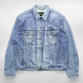 Wrangler 90年代 デニムジャケット Gジャン L ライトブルー ストーンウォッシュ インディゴ AUTHENTIC WESTERN 121172