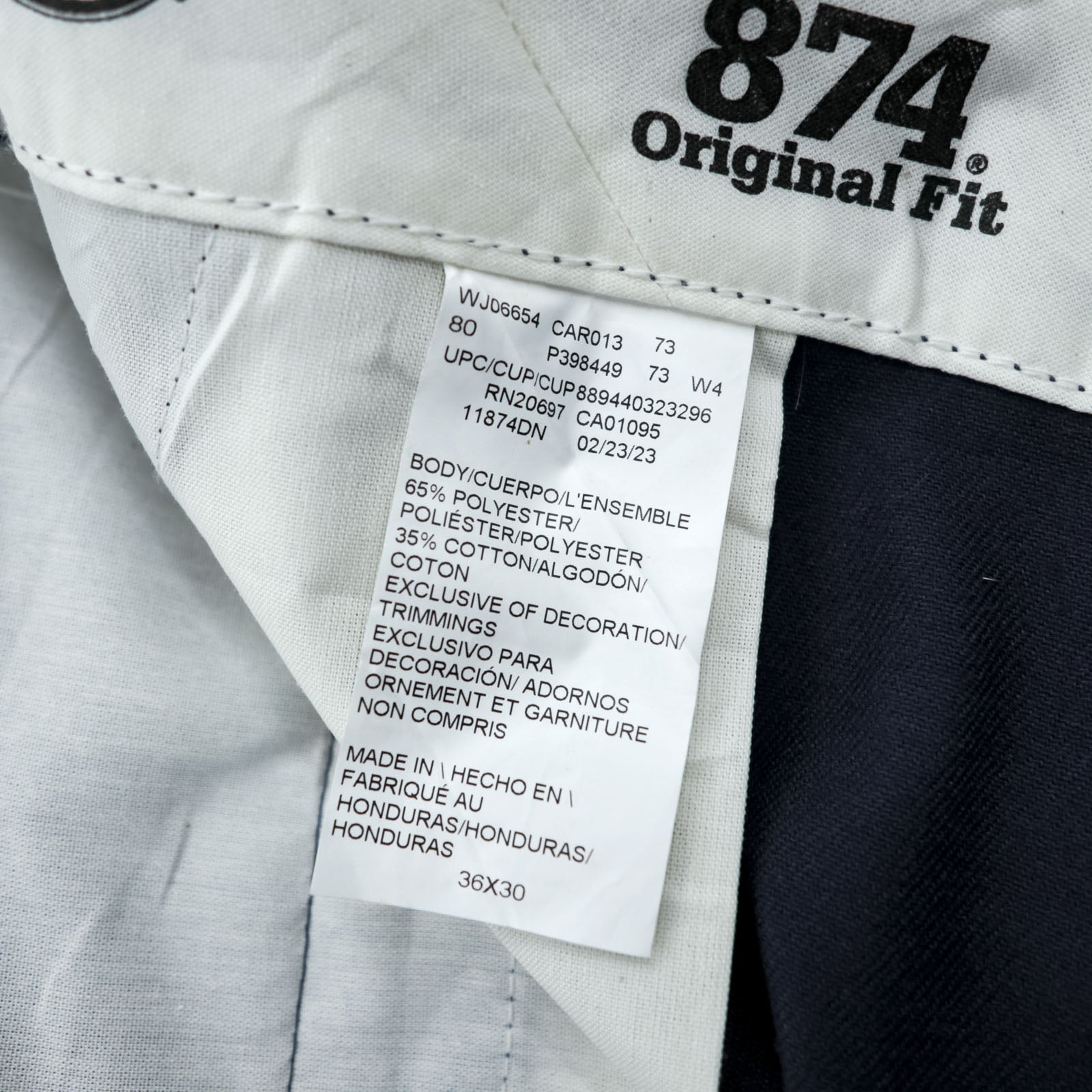 Dickies 874 ORIGINAL FIT チノパンツ ワークパンツ L ネイビー FLEX 11874DN