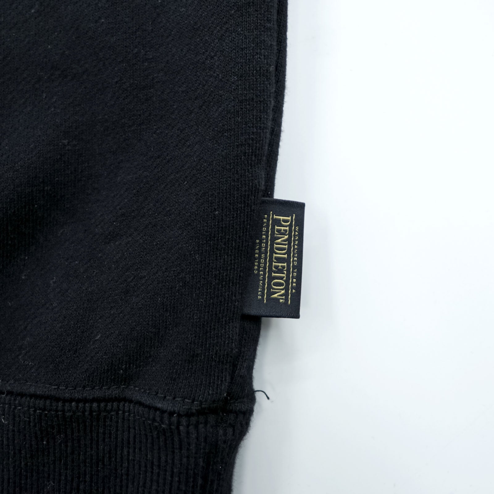 PENDLETON バックプリント スウェット トレーナー L ブラック ネイティブ柄 チマヨ コットン 3475-3006