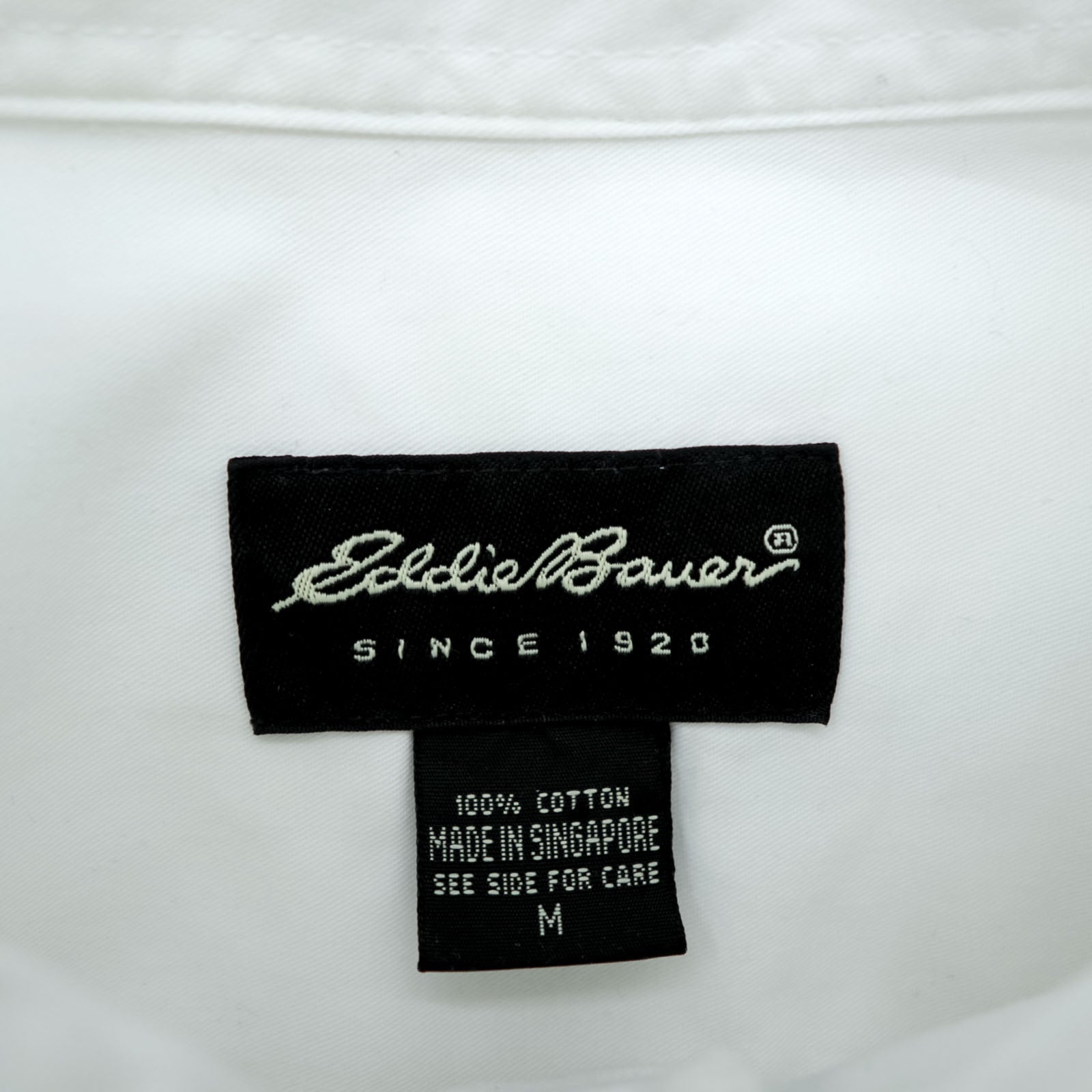 Eddie Bauer オックスフォード ボタンダウンシャツ XL ホワイト 胸ポケット コットン