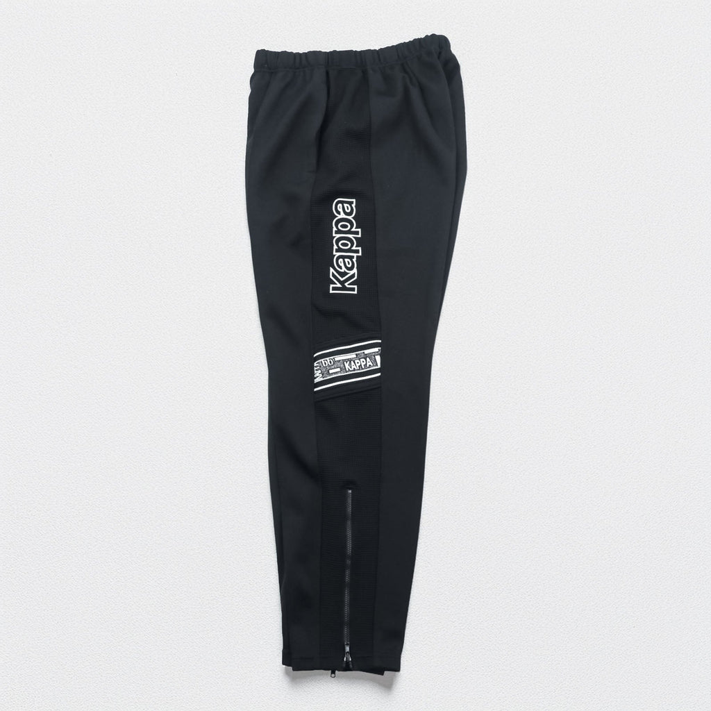 Kappa 90年代 日本製 トラッカージャケット ジャージ セットアップ M ブラック ドローコード ジョガー 裾ジップ スリット